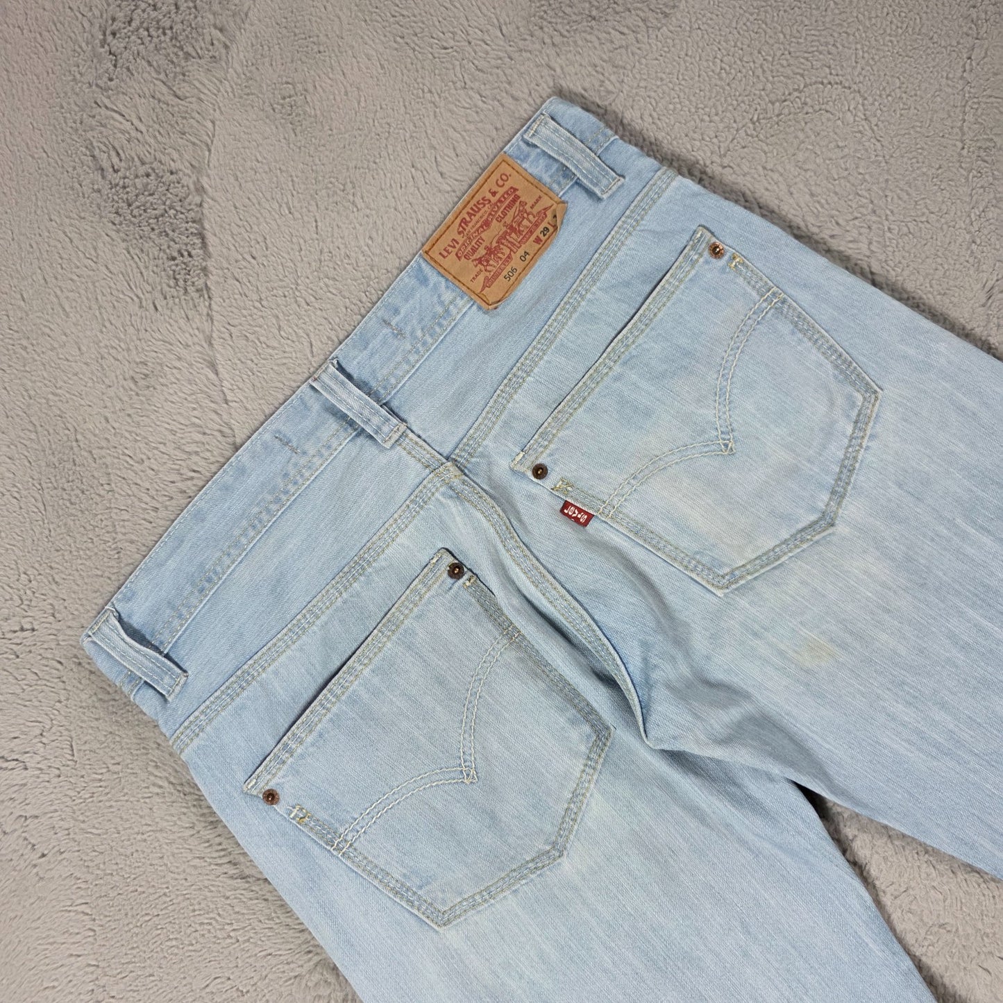 Levi’s 506 Vintage Mens Blue Jeans W29 L34 Fits W32 Made in USA Denim