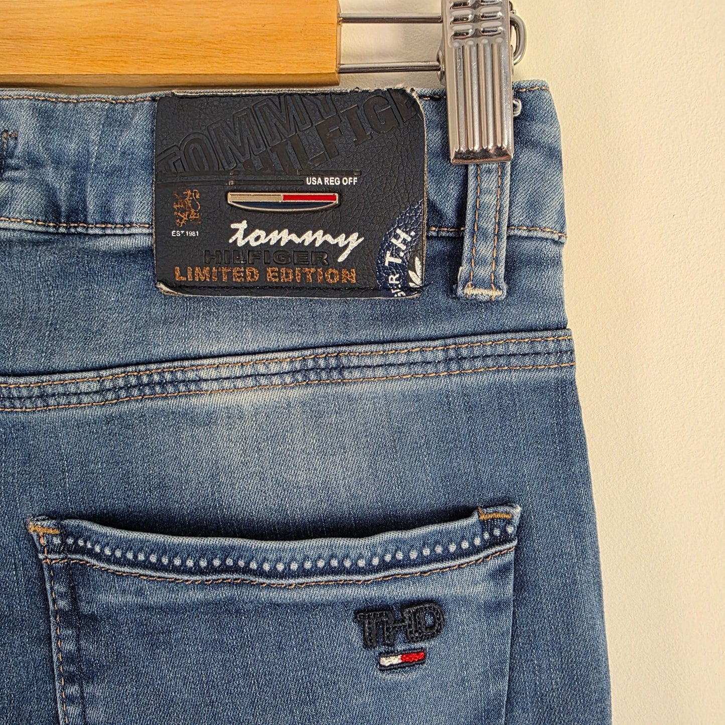 Tommy Hilfiger 0328 Skinny Jeans W30 (W33 Tag) L33 Blue Y2K Women’s