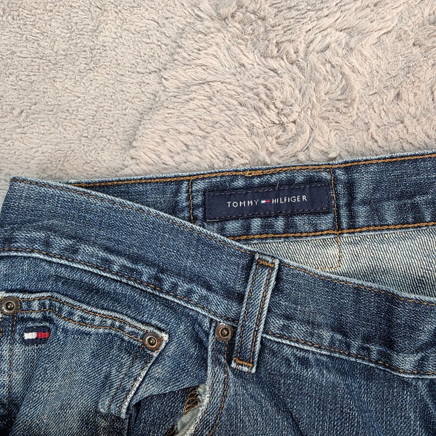 Vintage Y2K Tommy Hilfiger Freedom Straight Blue Jeans W38 L32 – Made in Mexico