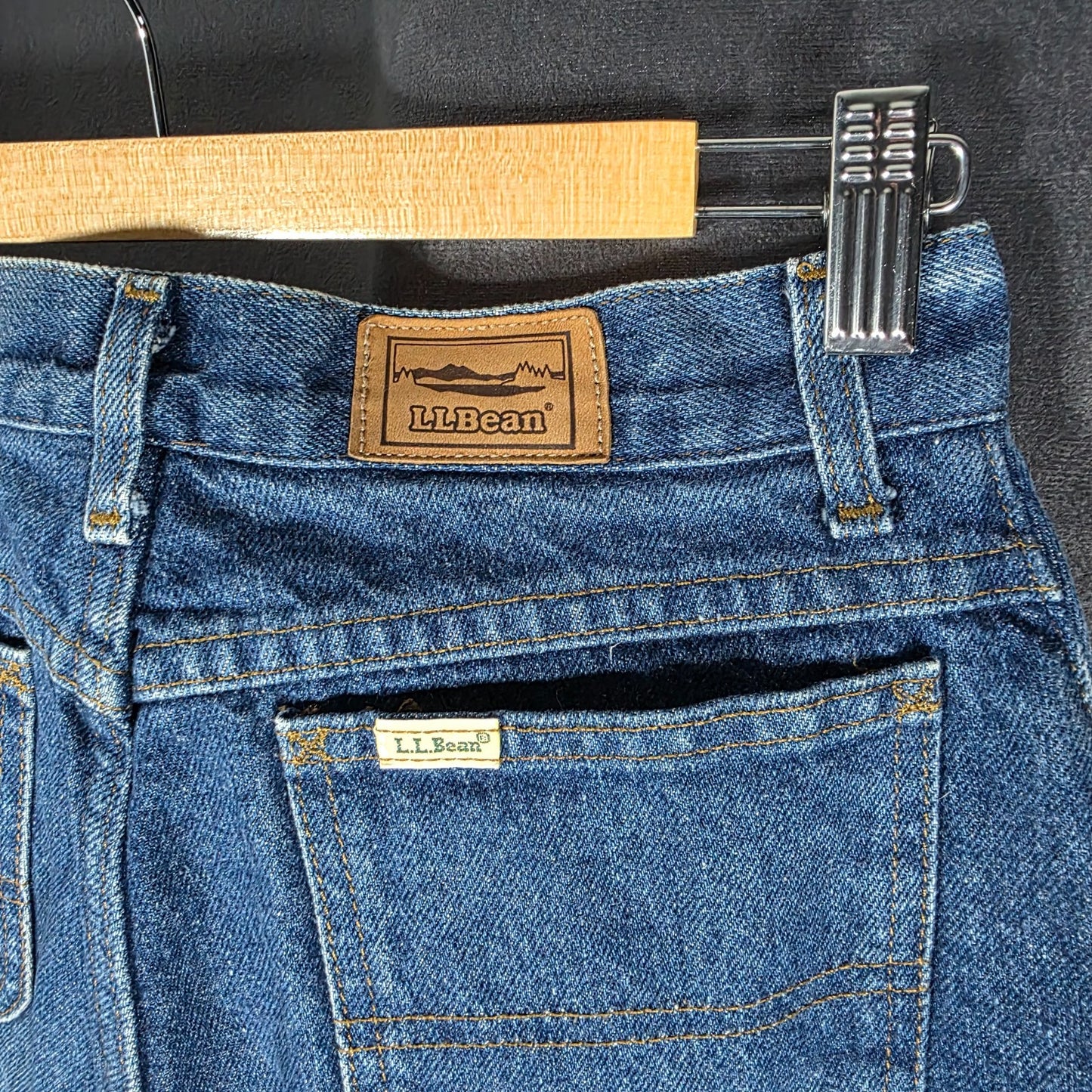 Vintage L.L.Bean Women’s Jeans Size 10 Blue Tartan Lined USA Made Denim