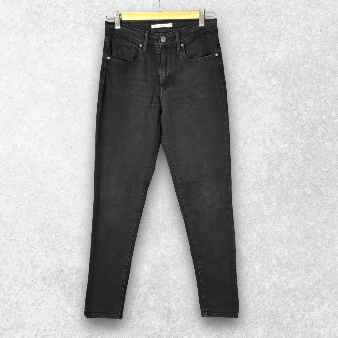 Levi’s 721 High Rise Skinny Jeans W27 L30 Black Stretch Women’s UK 8-10