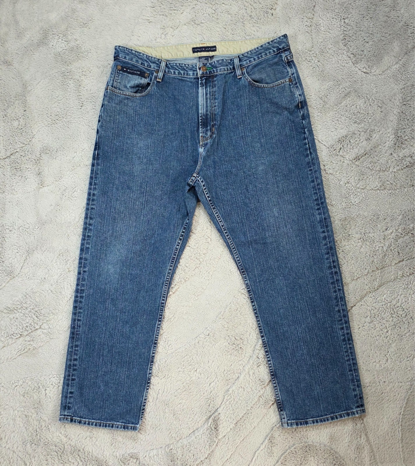 Vintage Y2K Tommy Hilfiger Relaxed Fit Jeans W38 L30 Blue Made in Mexico