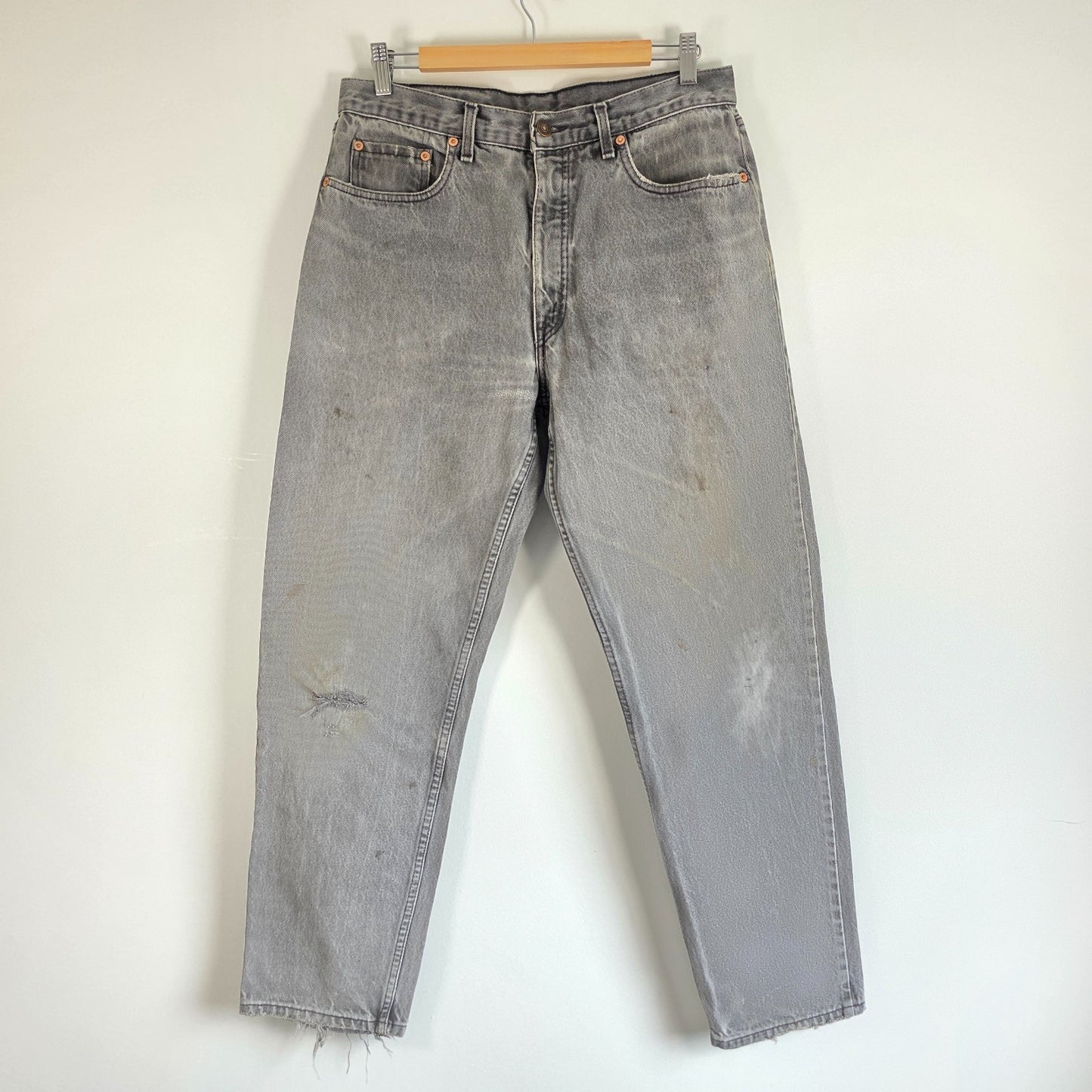 Vintage Levi’s 616 Jeans W32 L31 Grey Orange Tab Distressed Men’s