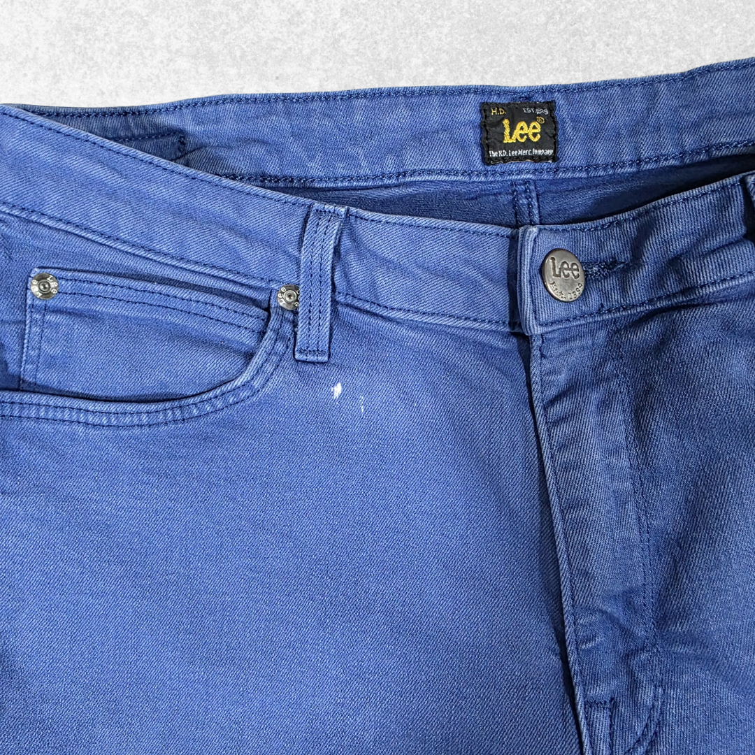 Lee Marion Straight Women’s Jeans W31 L29 Blue Stretch Denim Y2K 2000s