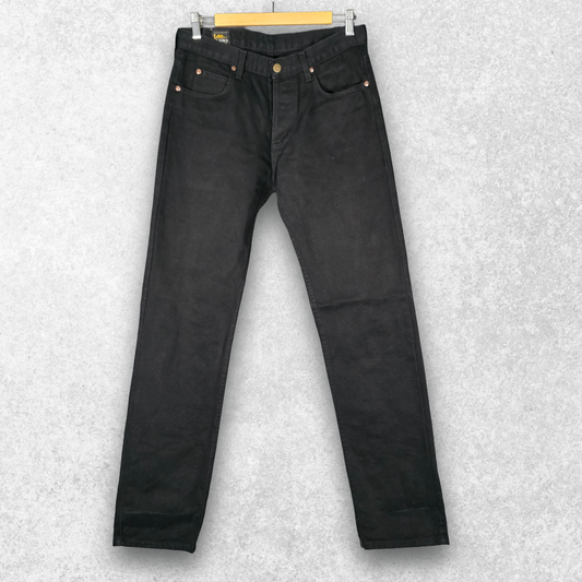 Lee Seattle Straight Jeans W30 L34 (W31 L34 Tag) Black 100% Cotton Men’s