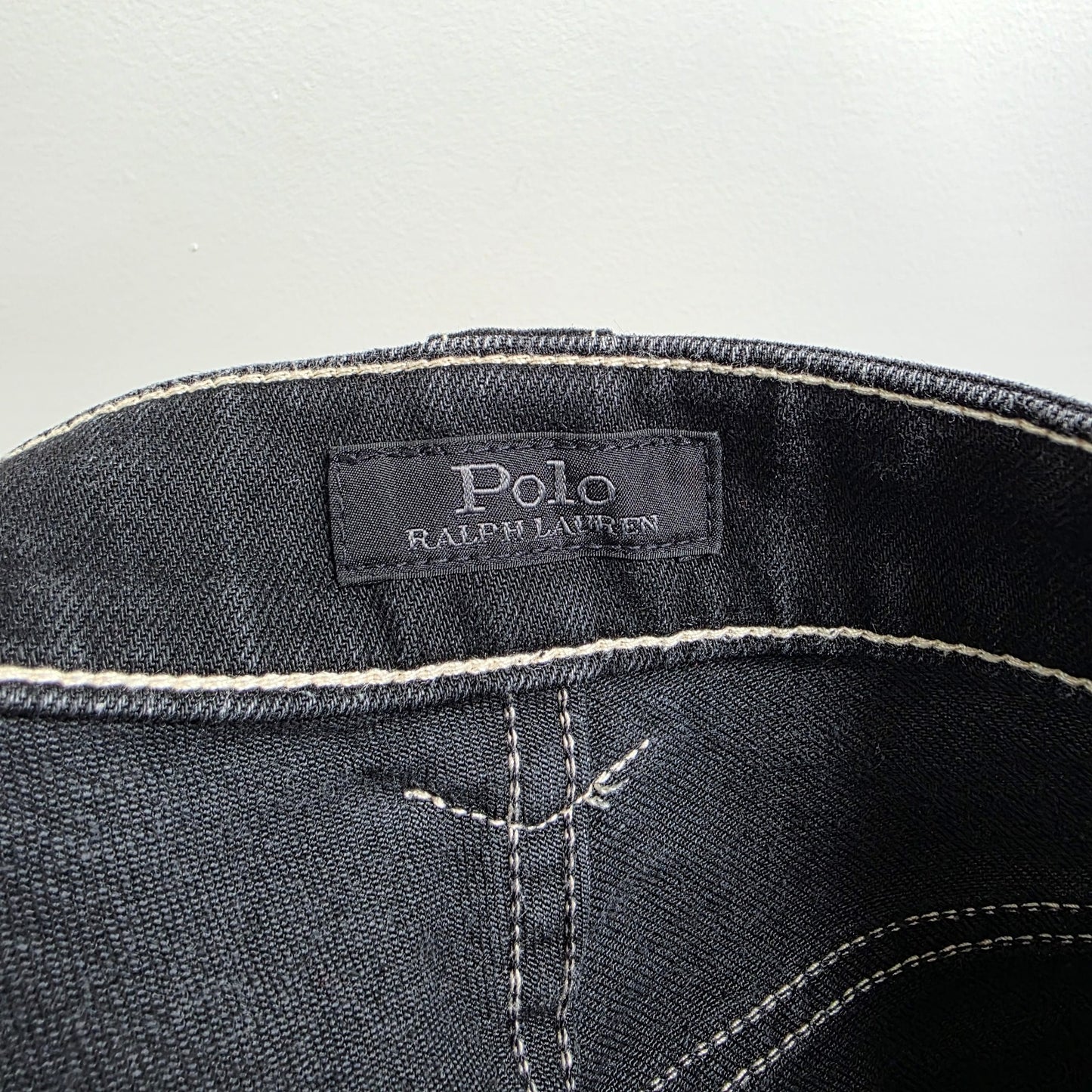 Polo Ralph Lauren Floral Pocket Bootcut Jeans W27 L30 Black Stretch Denim Y2K