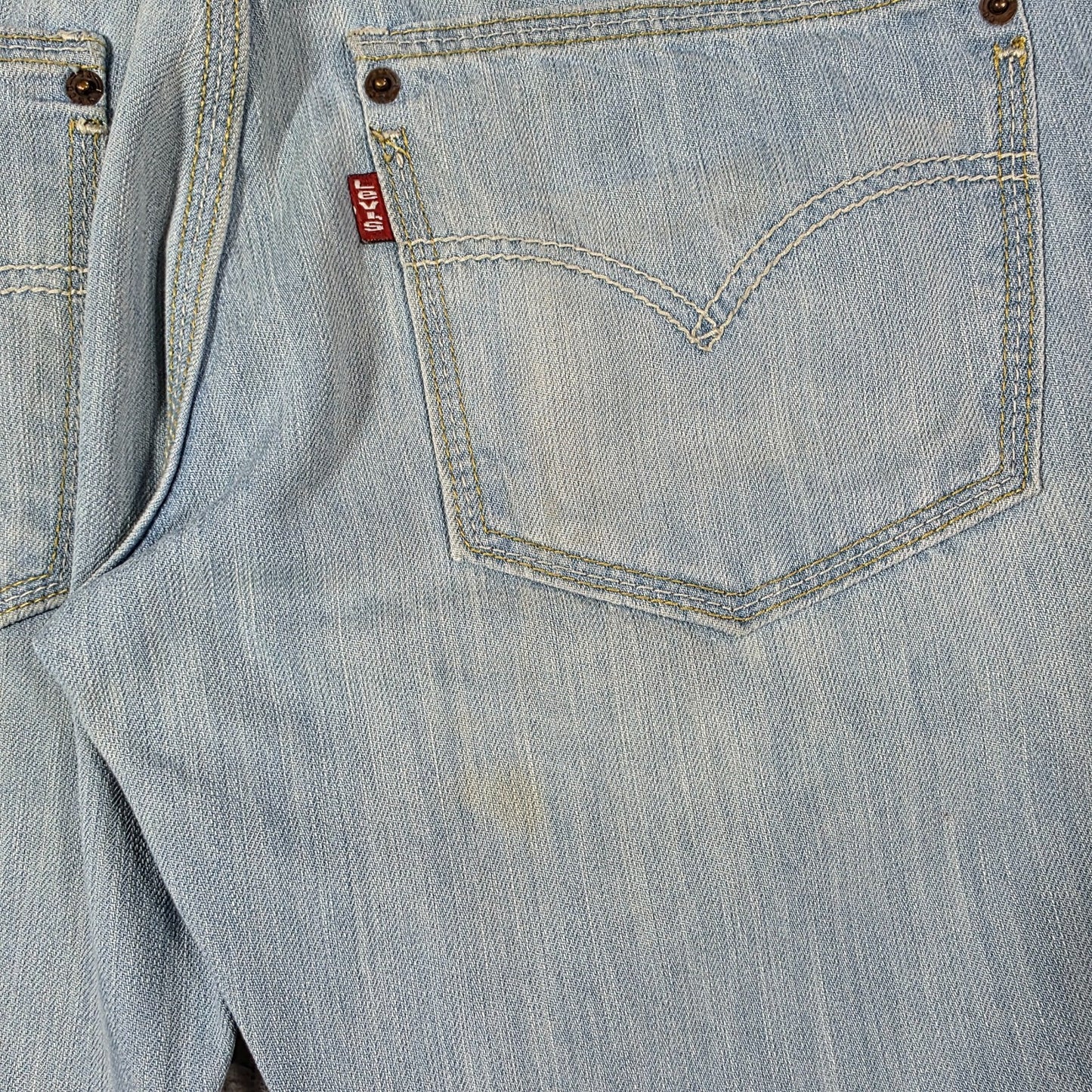 Levi’s 506 Vintage Mens Blue Jeans W29 L34 Fits W32 Made in USA Denim