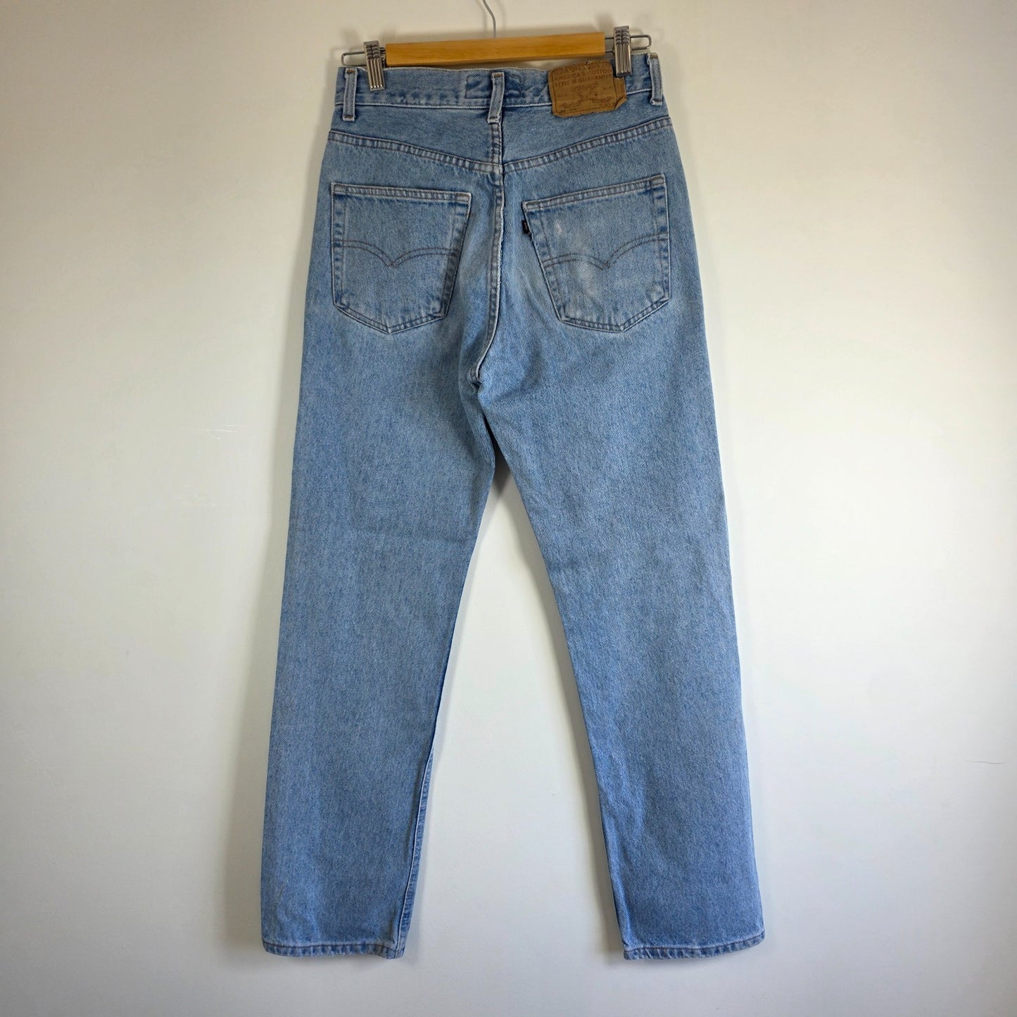 Wampum 510 Jeans W28 L30 (Tagged W30) Blue Denim Slim Straight Y2K Button Fly