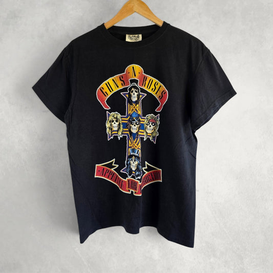 Guns N Roses Appetite For Destruction Graphic Band T Shirt Black L