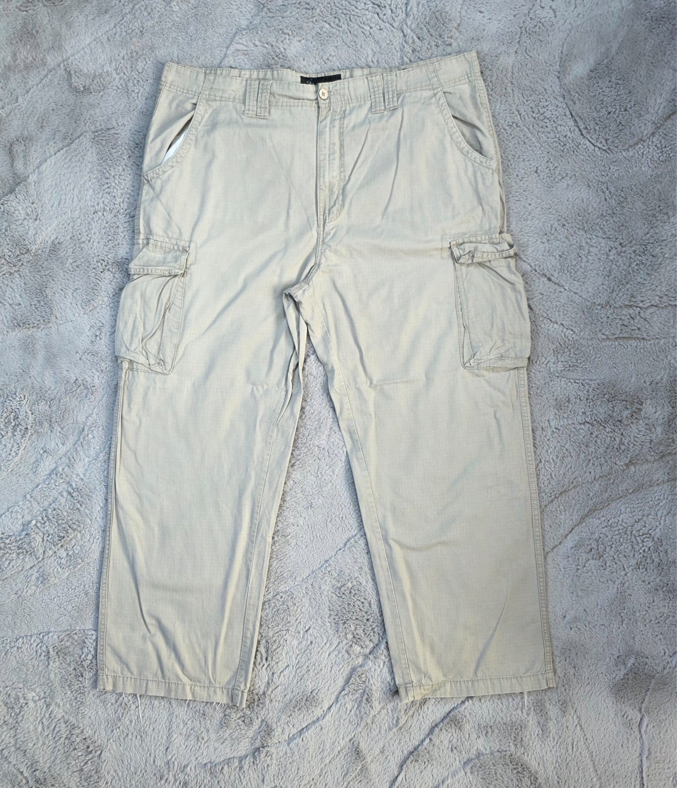 Beverly Hills Polo Club Cargo Trousers Beige W42 L30 Men’s Cotton Utility