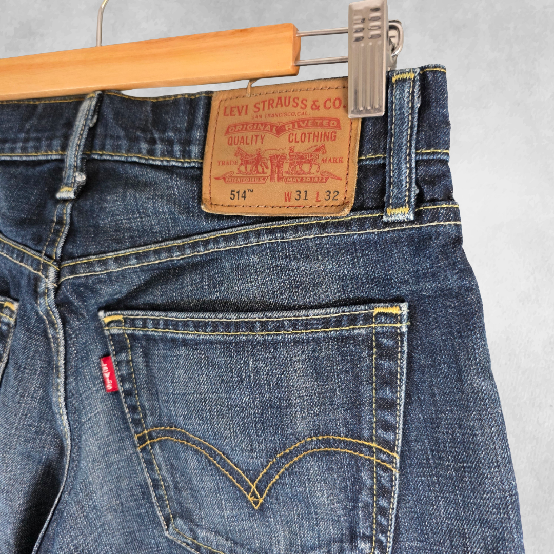 Levi’s 514 Straight Jeans Men’s W30 L30 Blue Denim (W31 L32 Tag)