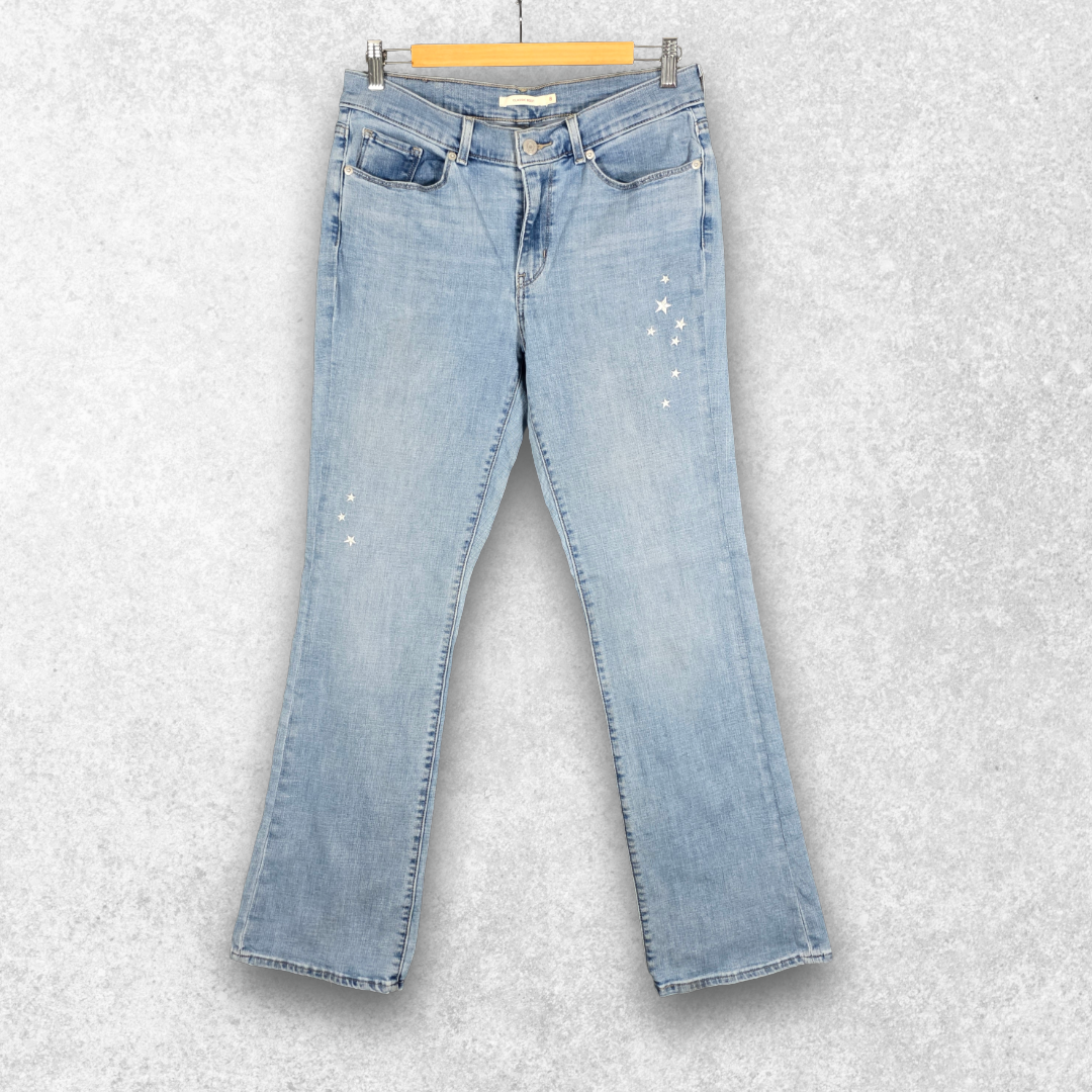 Levi’s Classic Boot Bootcut Jeans US 8 UK 12 Blue Y2K Stretch Flare Women’s