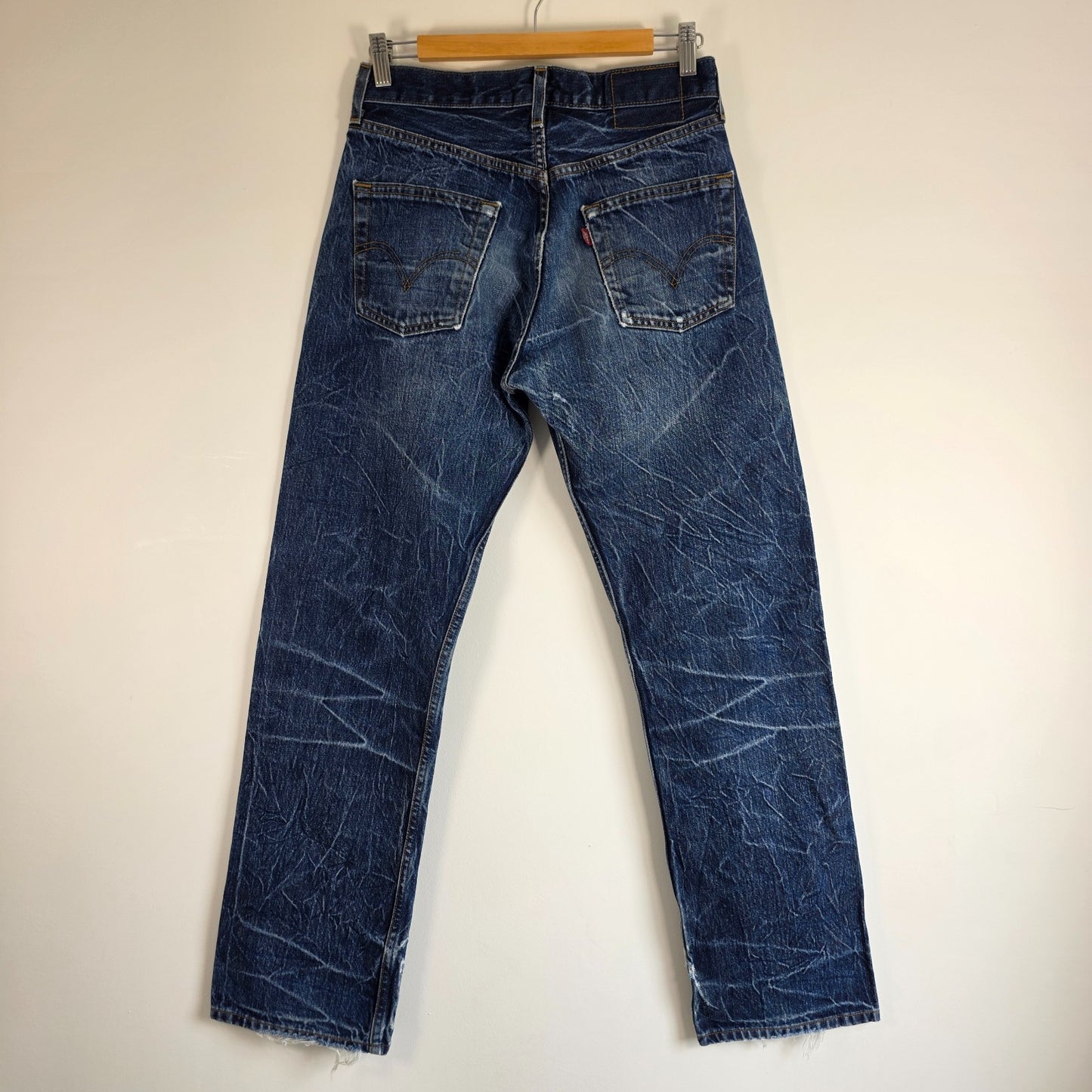 Levi’s 501 Jeans W29 L32 (Tagged W30) Blue Straight Men’s Distressed Denim