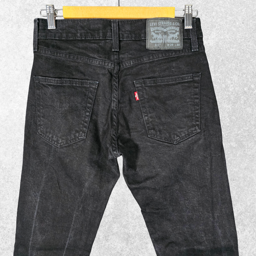 Levi’s 511 Slim Jeans W29 L29 Black Stretch Denim Men’s (W29 L30 Tag)