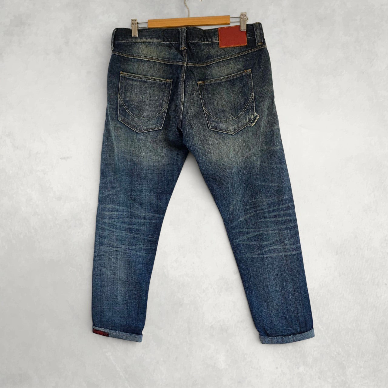 Superdry Copper Label Selvedge Jeans W34 L32 Blue Slim Taper Italian Tailored