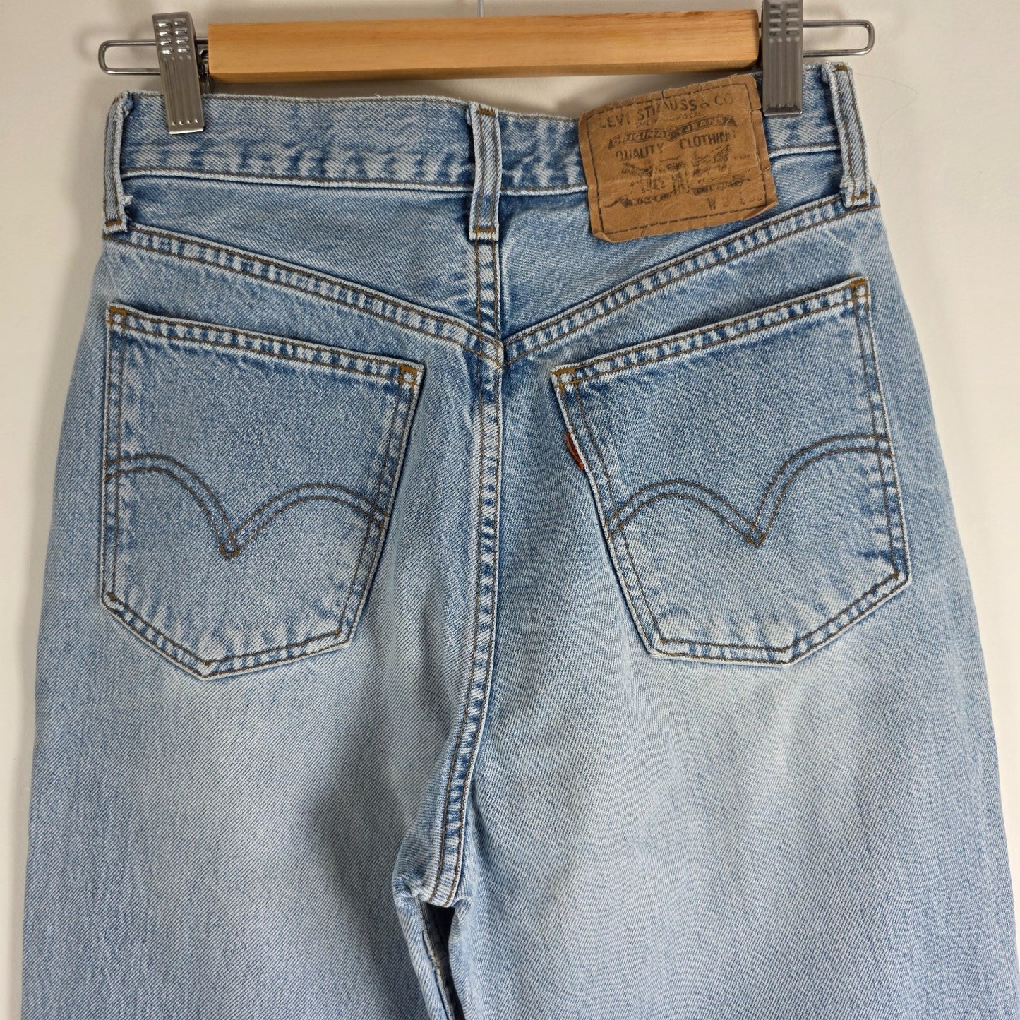 Levi’s 881 Jeans Women’s W26 L30 Blue High Waist Flare Custom Panelled Vintage
