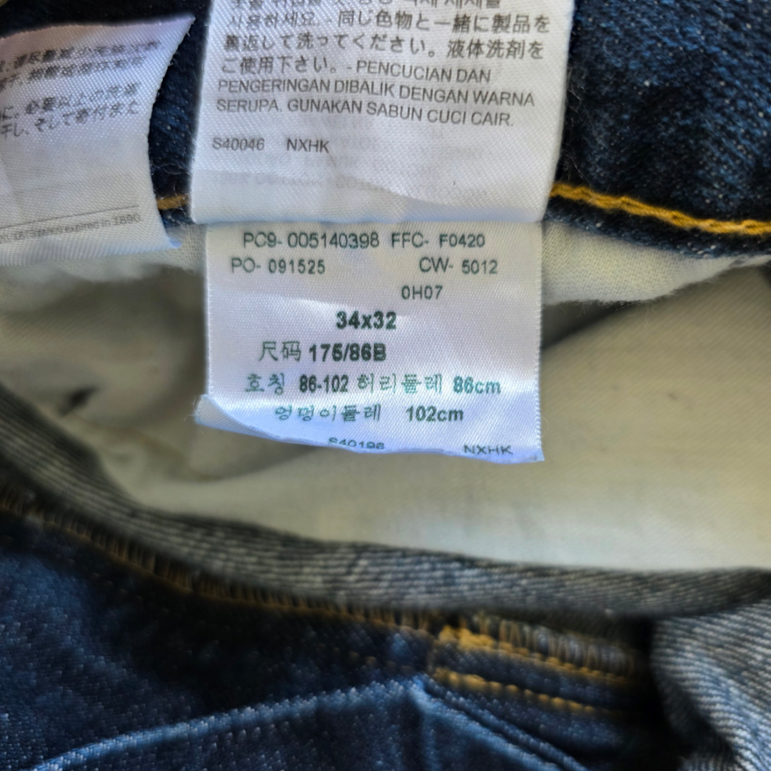 Levi’s 514 Straight Jeans Men’s W33 L31 Blue Clean Classic Denim Regular Fit
