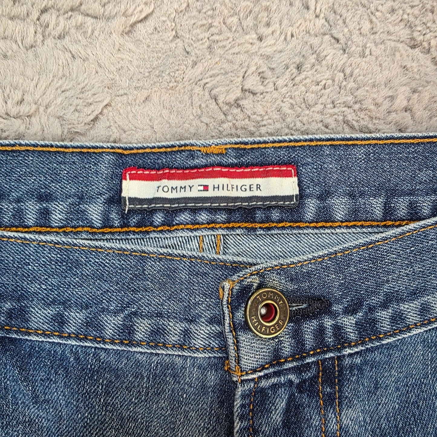 Tommy Hilfiger Classic Straight Jeans W40 L30 Blue Denim Made in Mexico