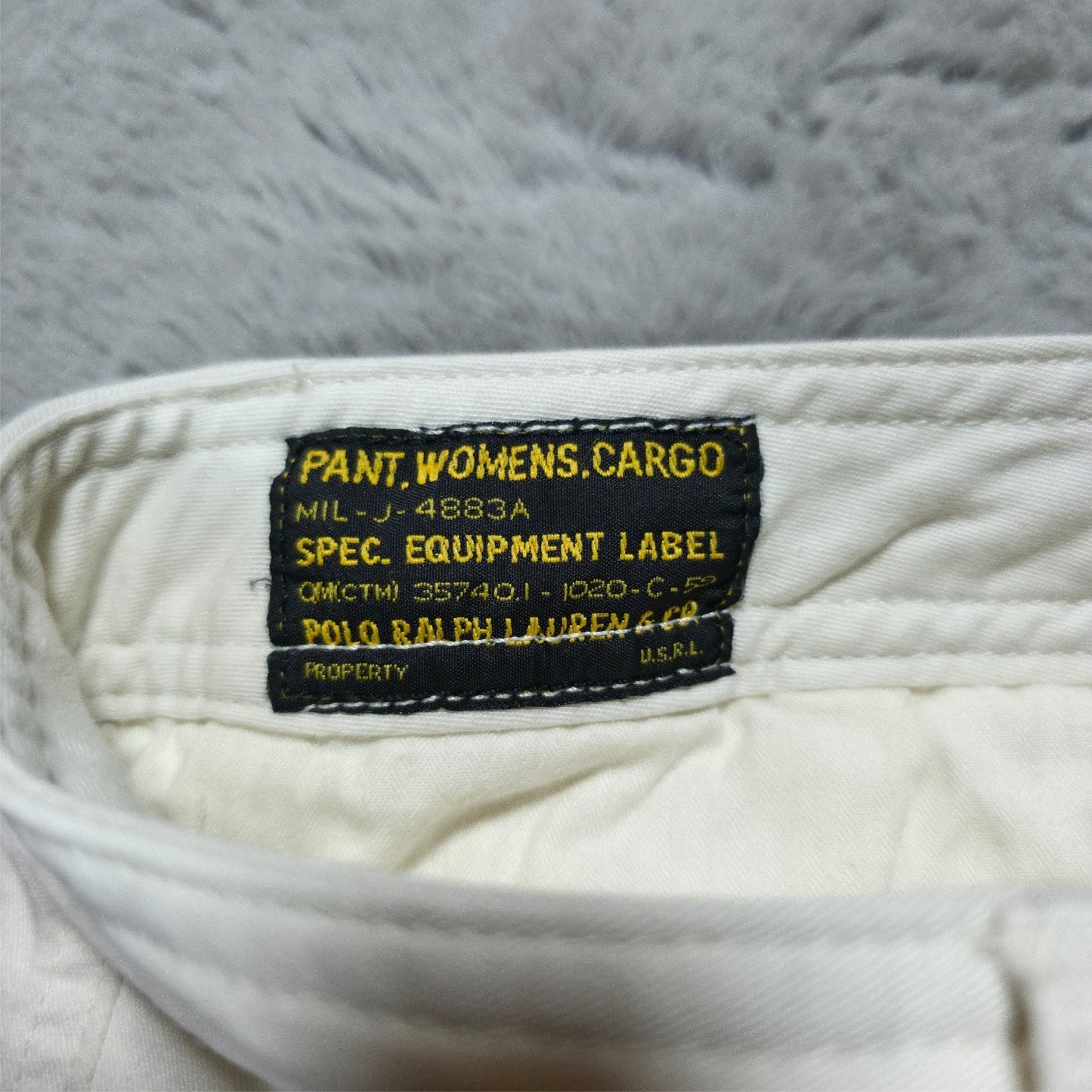 Polo Ralph Lauren Utility Cargo Trousers White Women’s US 8 UK 12 Stretch Twill