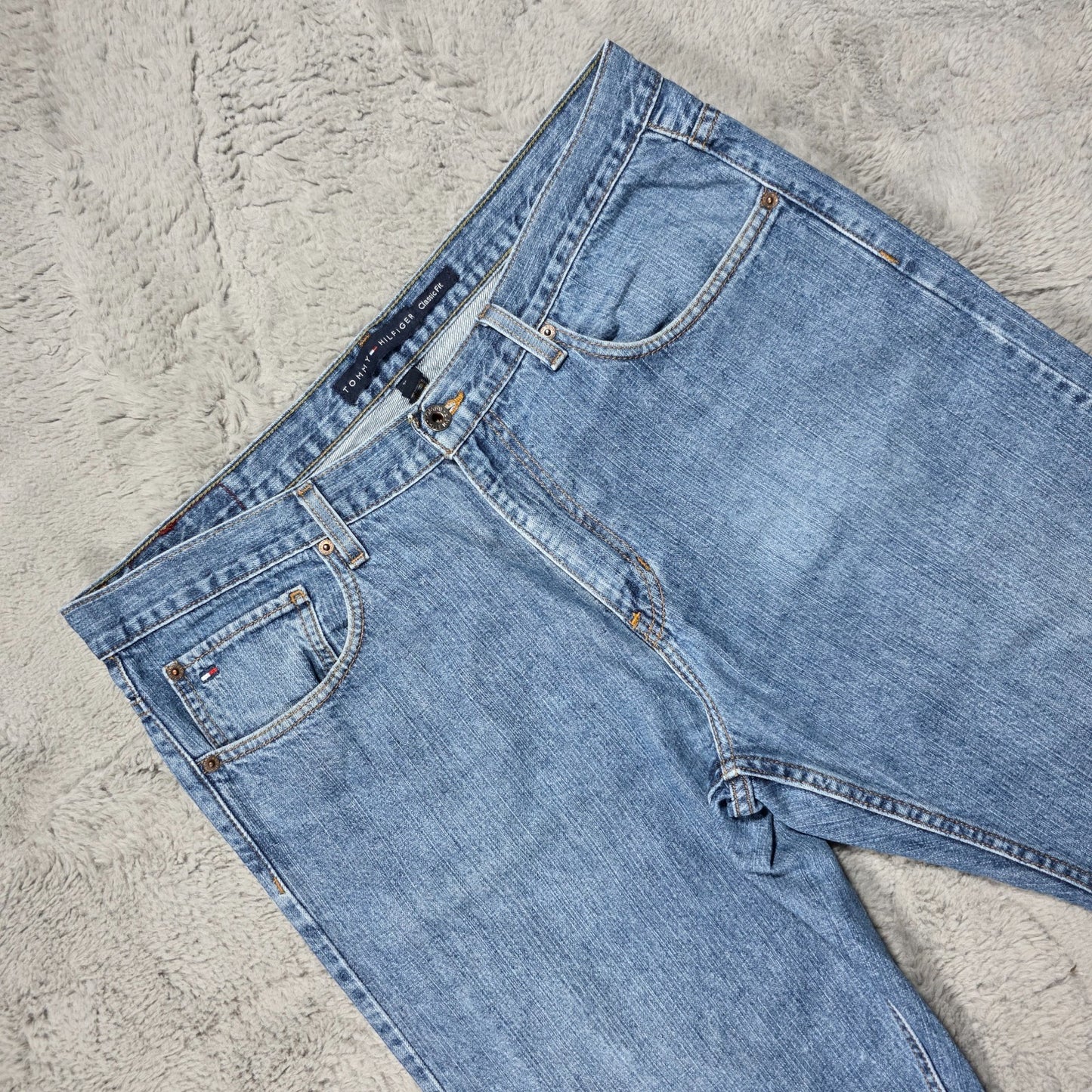 Tommy Hilfiger Classic Fit Blue Jeans W36 L30 Men’s Straight Leg Denim