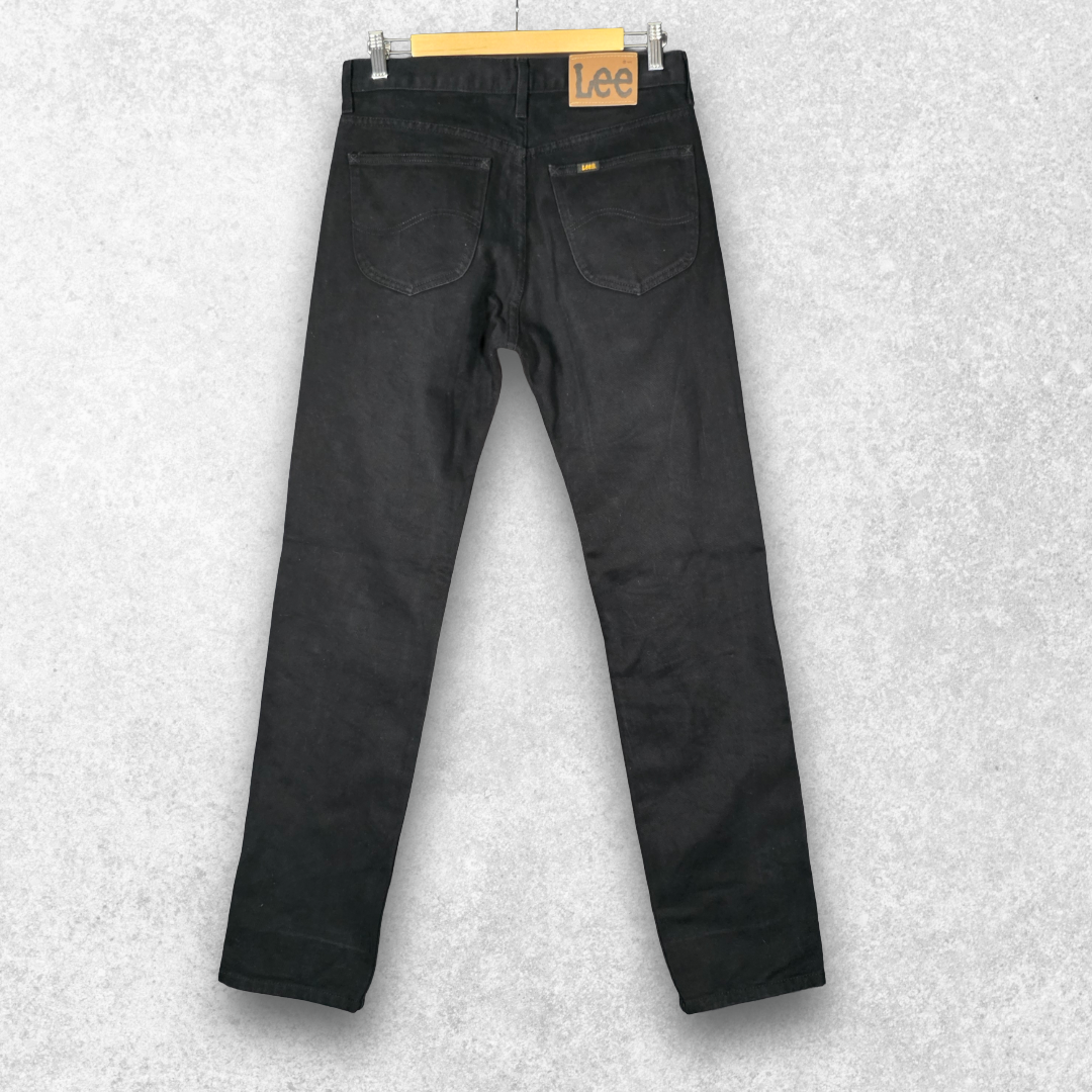 Lee Seattle Straight Jeans W30 L34 (W31 L34 Tag) Black 100% Cotton Men’s