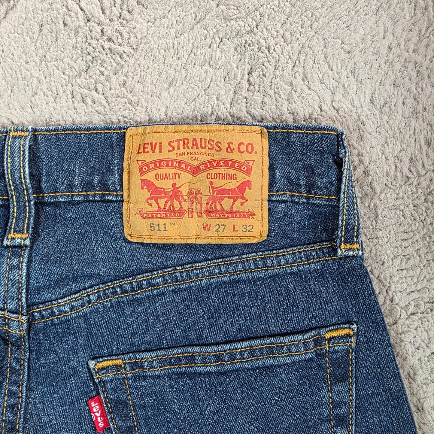 Levi’s 511 Slim Fit Jeans Men’s W27 L32 Blue Stretch Denim