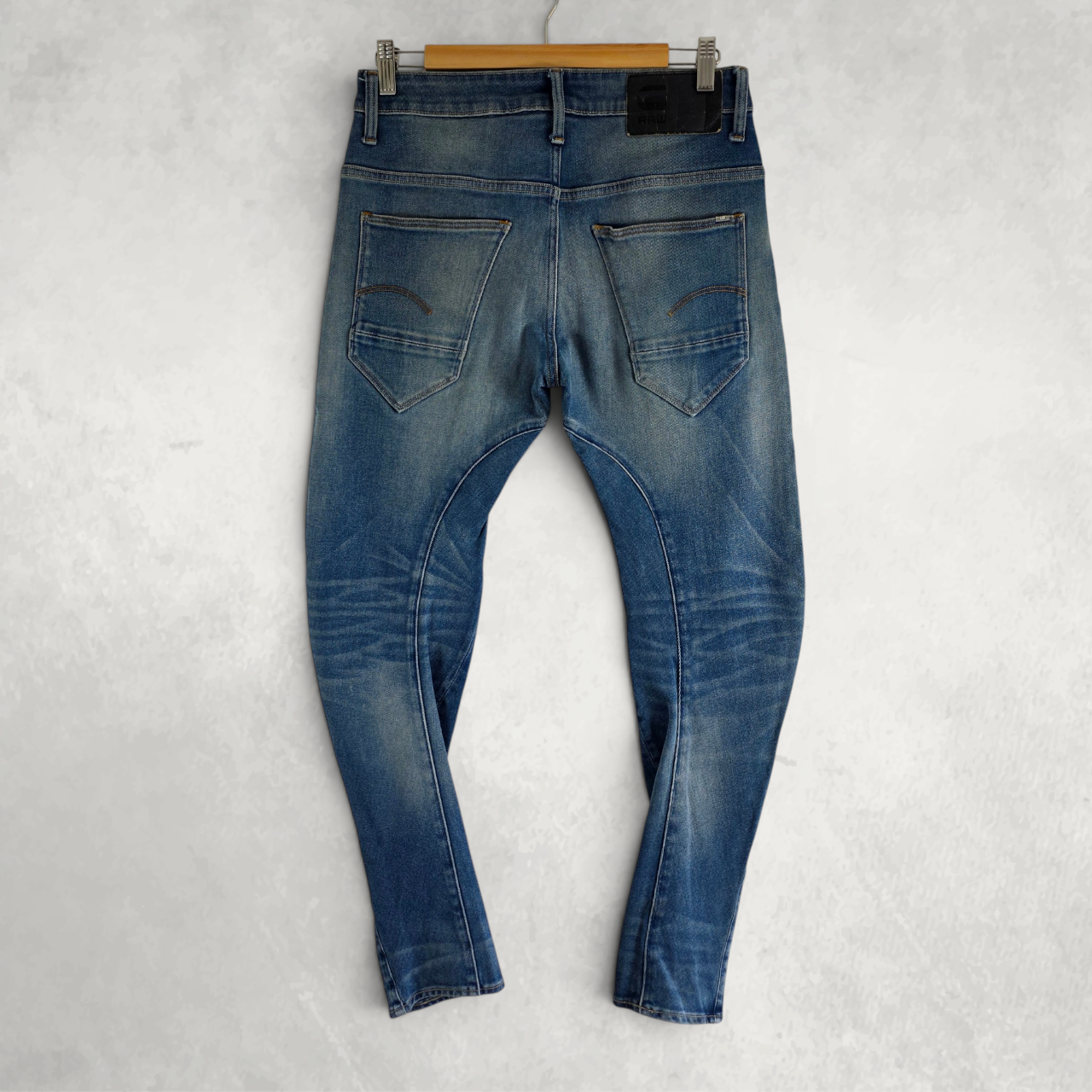 G-Star RAW Arc 3D Slim Jeans W29 L30 Blue Faded Tapered Stretch Denim Men’s