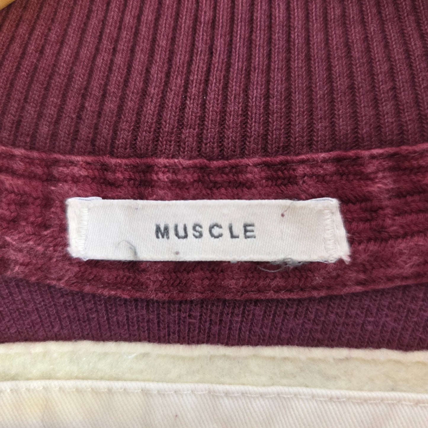 Abercrombie & Fitch Full Zip Sweatshirt Burgundy L Muscle Fit Y2K Vintage Style