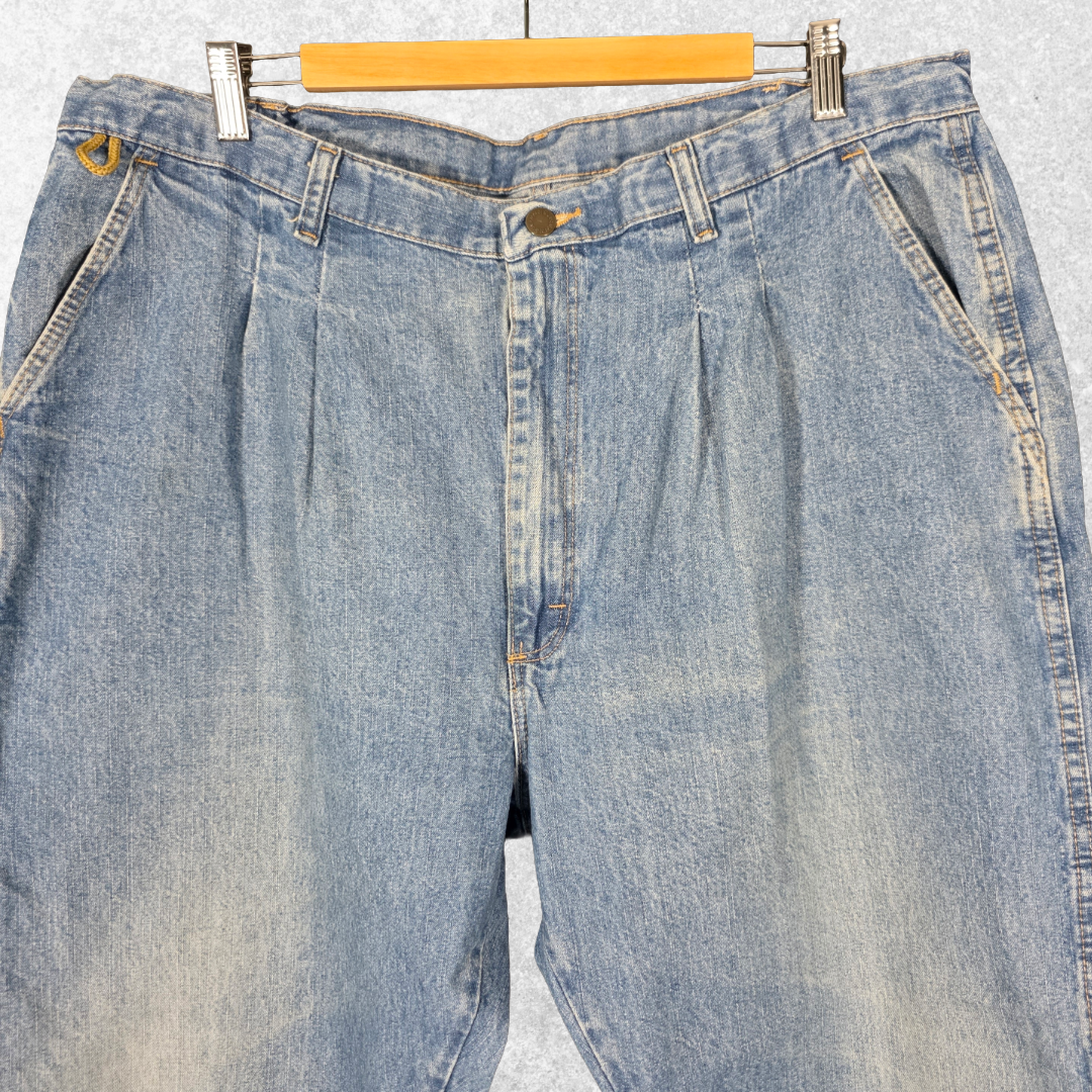 Wrangler Rugged Wear Carpenter Jeans W39 L30 (Tag 42x30) Relaxed Blue Vintage