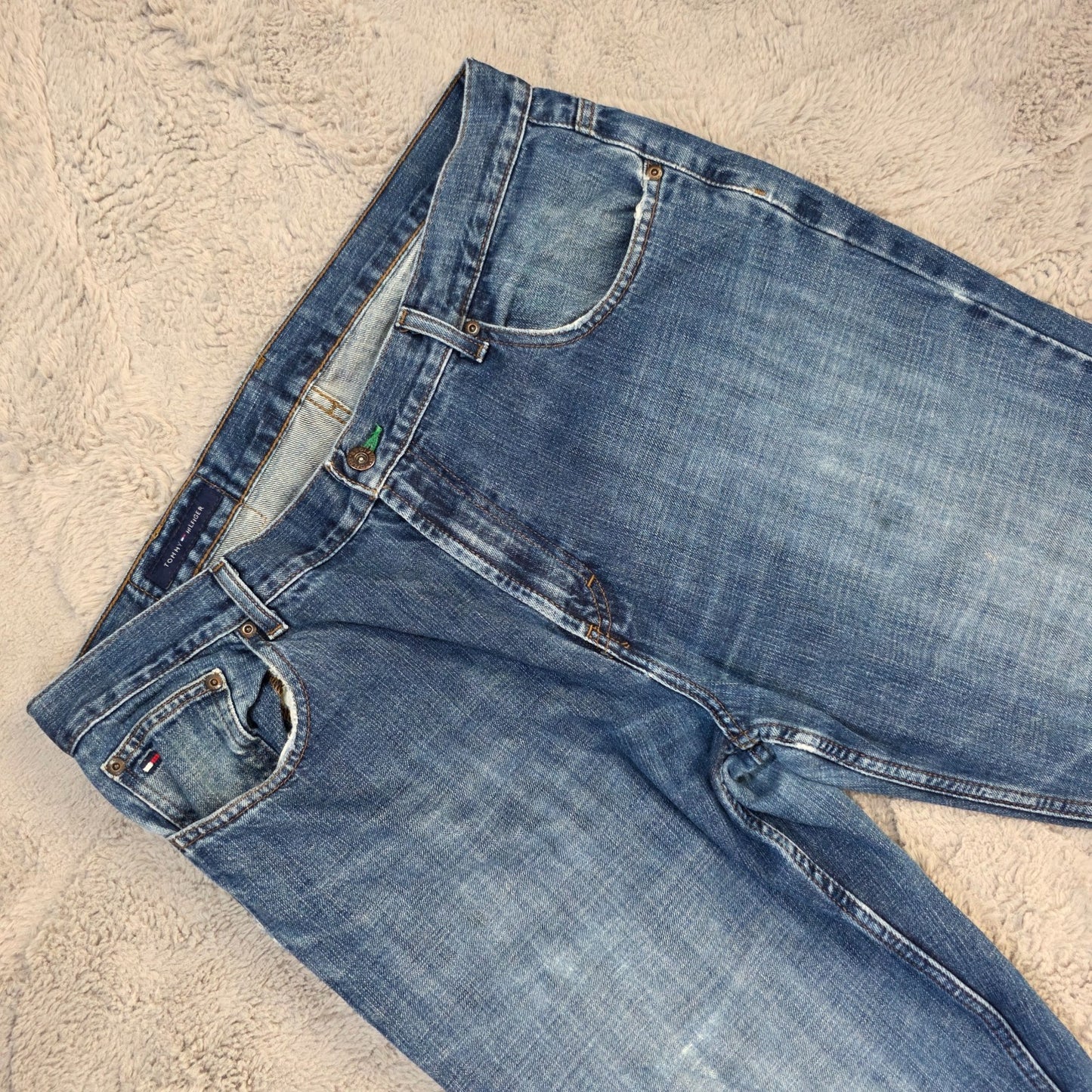 Vintage Y2K Tommy Hilfiger Freedom Straight Blue Jeans W38 L32 – Made in Mexico
