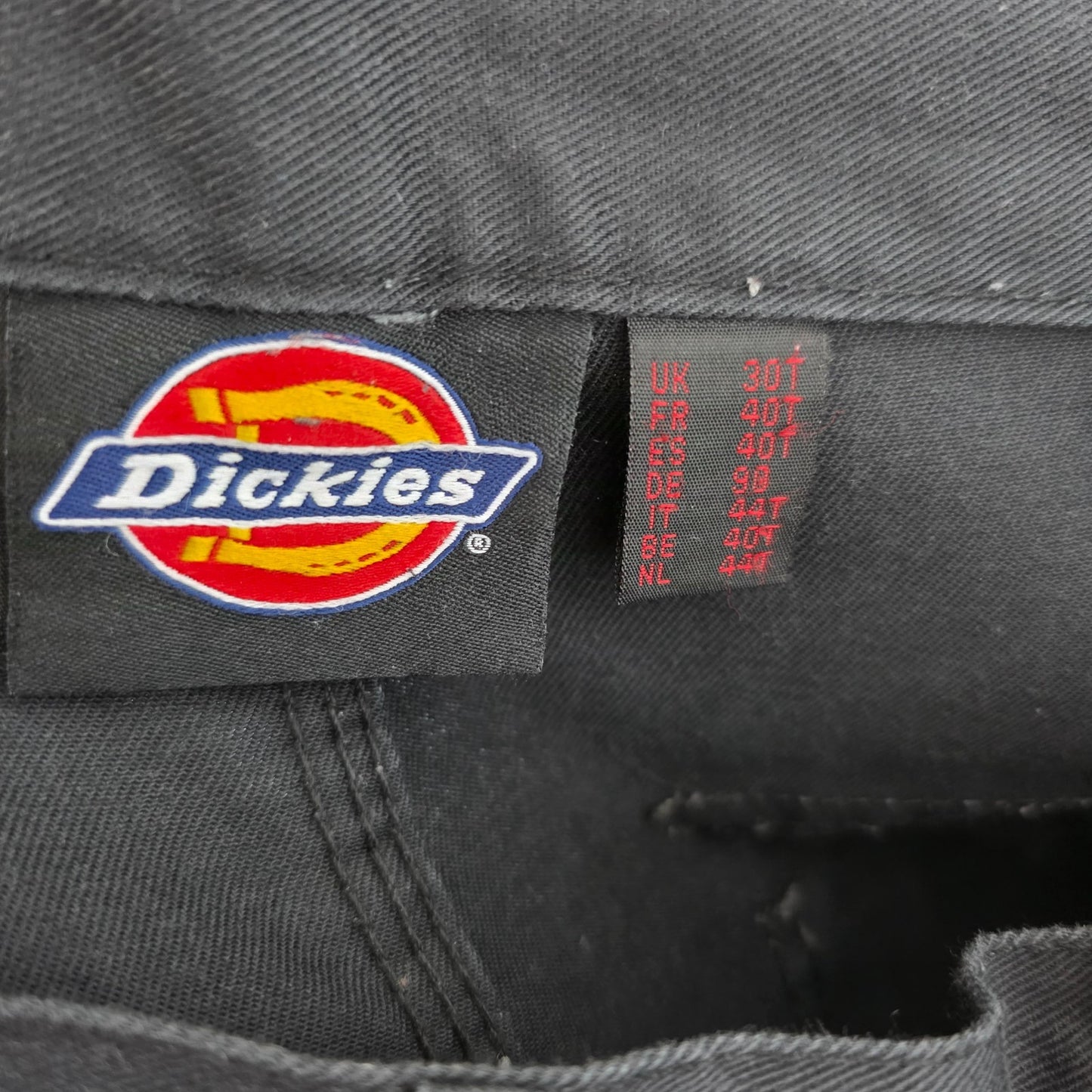 Dickies Cargo Work Pants W30 L33 Black Carpenter Trousers Double Knee Workwear