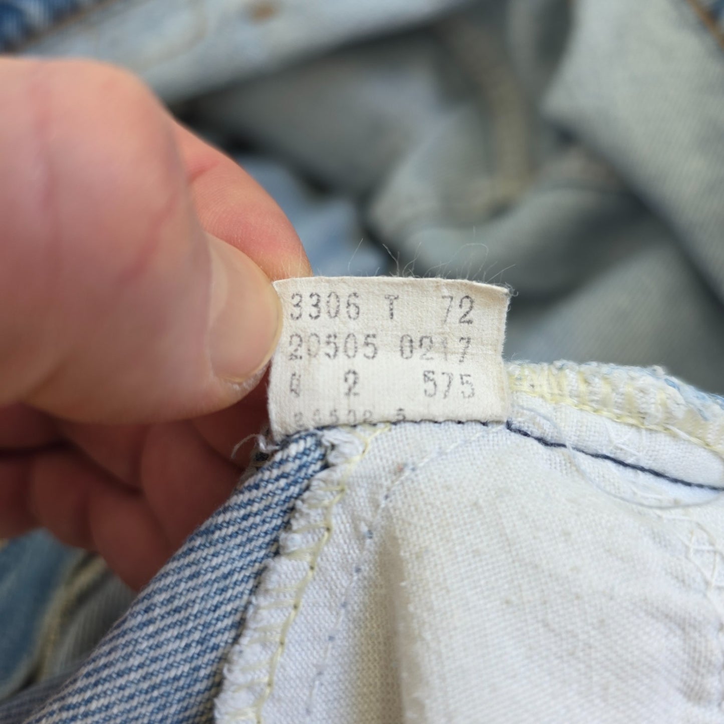Levi’s 505 Jeans W36 L29 Blue Vintage 80s Orange Tab Made in USA Distressed