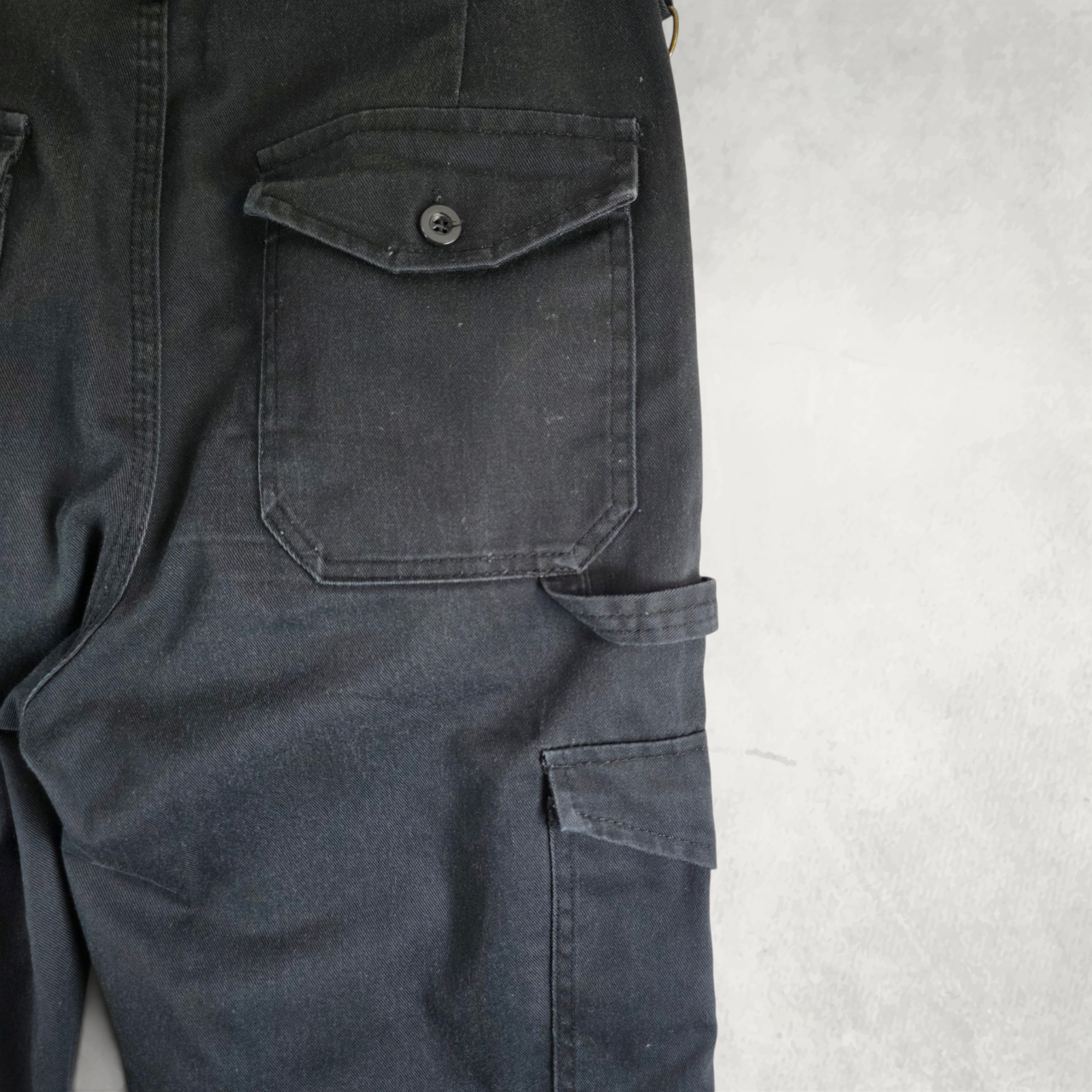 Dickies Cargo Work Pants W30 L33 Black Carpenter Trousers Double Knee Workwear
