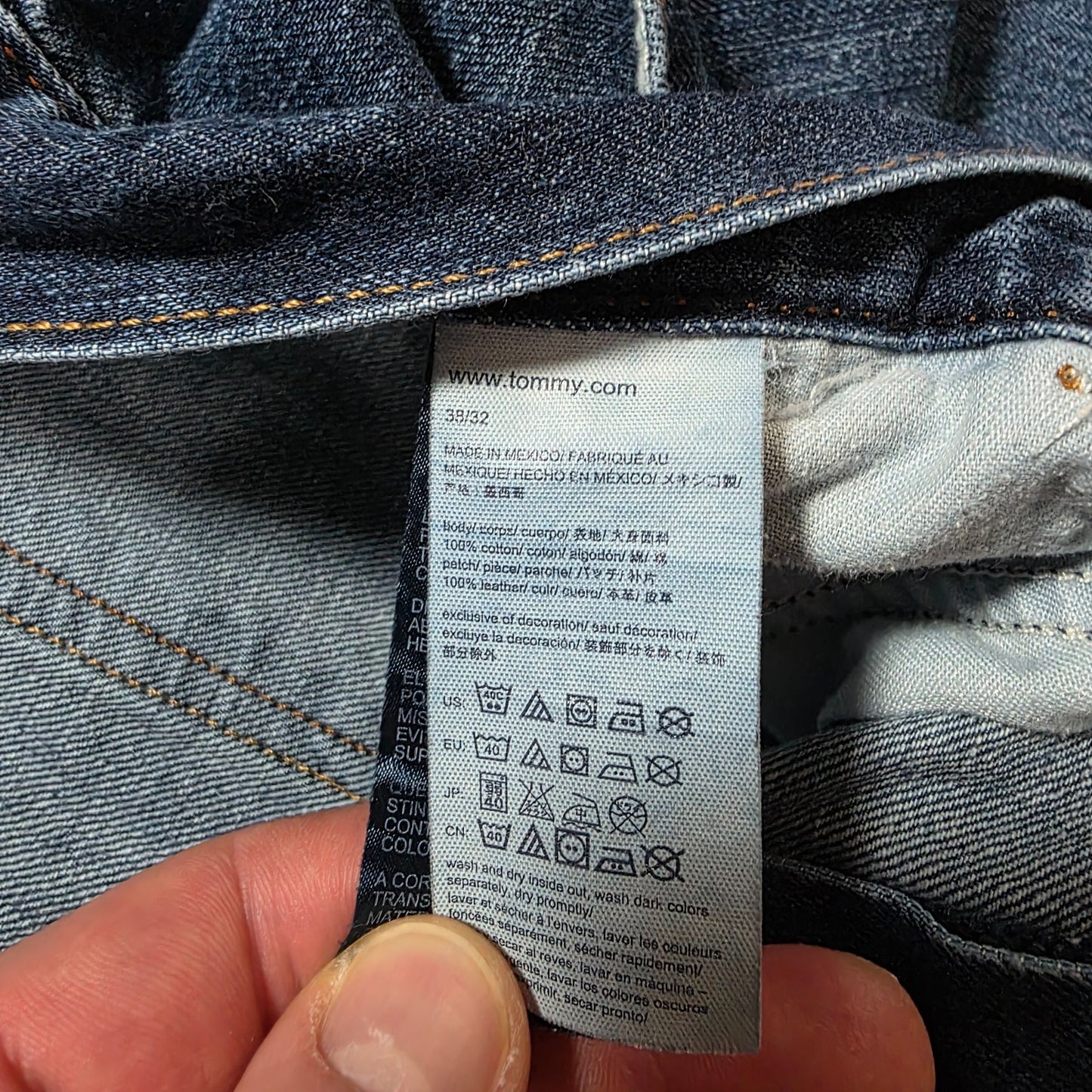 Tommy Hilfiger Straight Leg Jeans Blue W38 L32