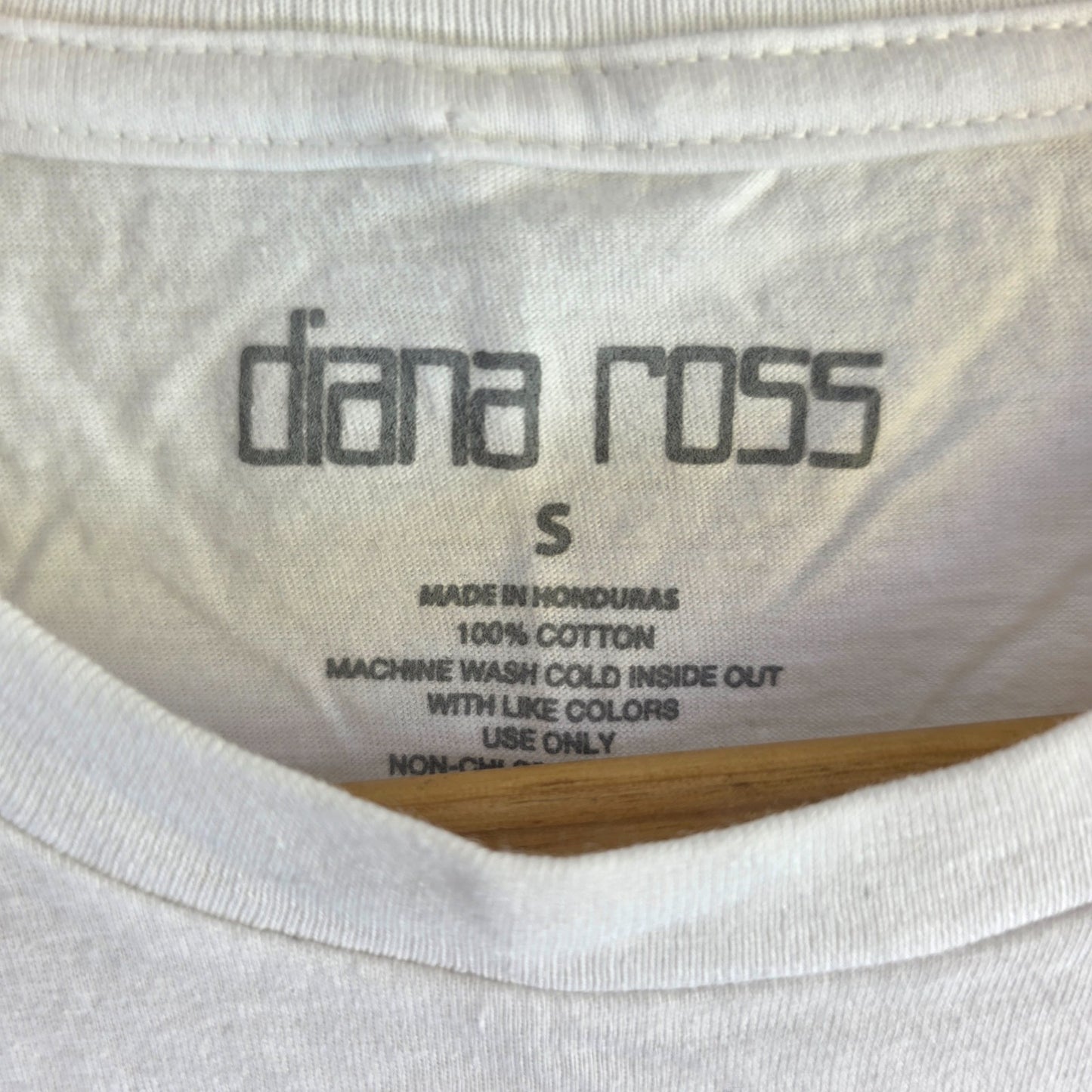 Diana Ross Graphic Band T Shirt Womens Small White Retro Music Pop Tee