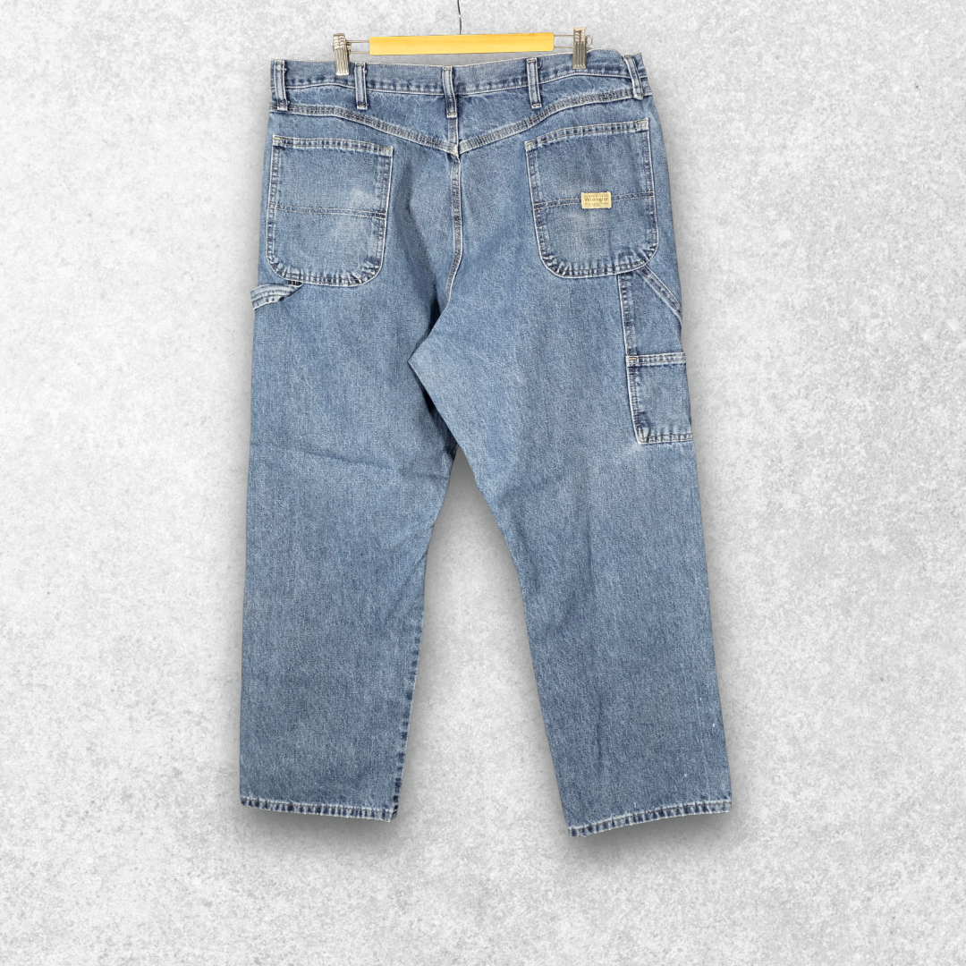 Wrangler Carpenter Jeans W40 L30 Relaxed Fit Blue Workwear Denim Men’s