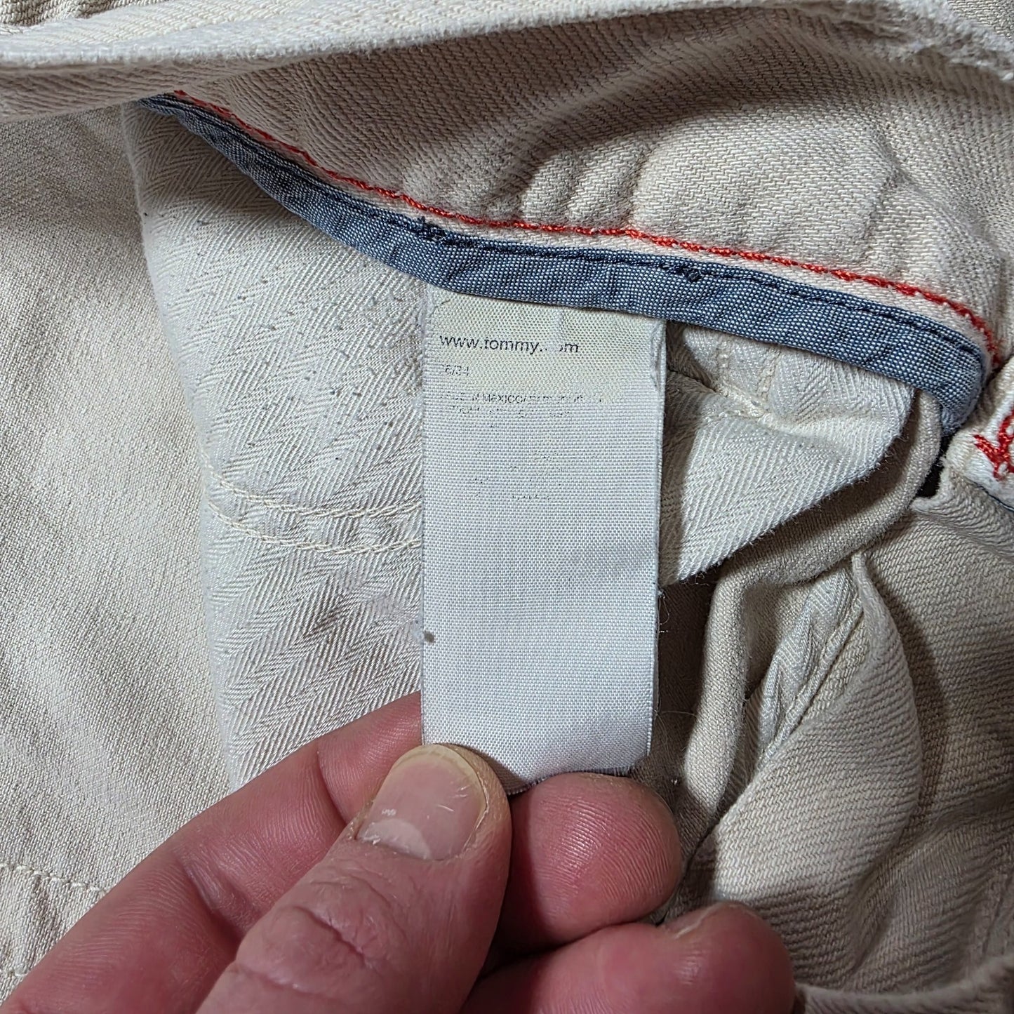 Tommy Hilfiger Beige Straight Fit Jeans Men’s W36 L27 (Adjusted Length)