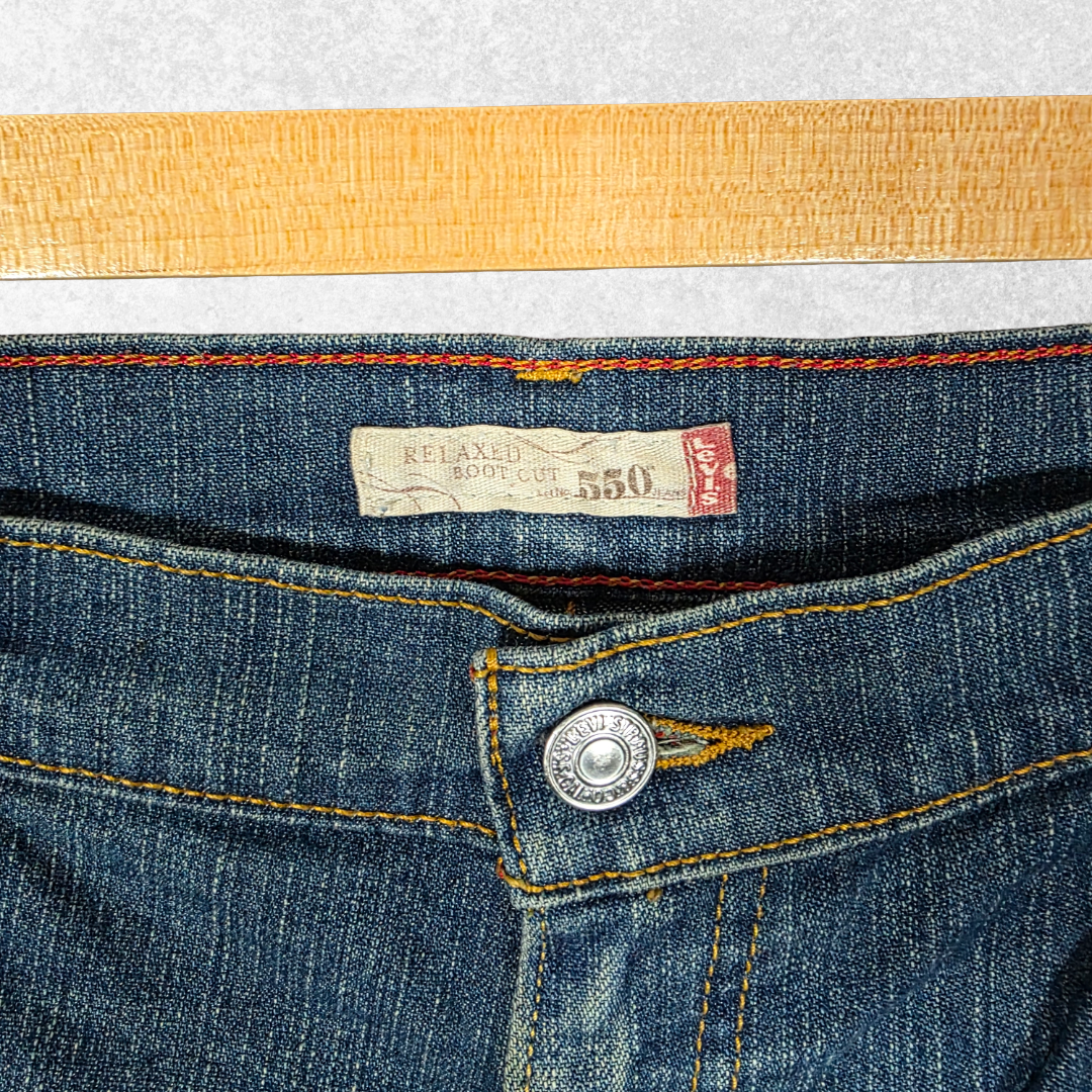 Levi’s 550 Relaxed Bootcut Jeans UK 10 S Blue Y2K Women’s