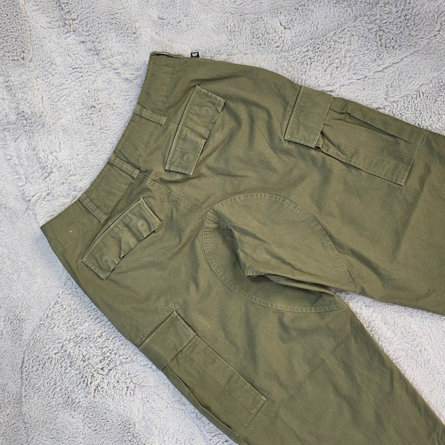 Nike SB Cargo Trousers Green Men’s Straight Fit 32 Drawstring Waist Skate