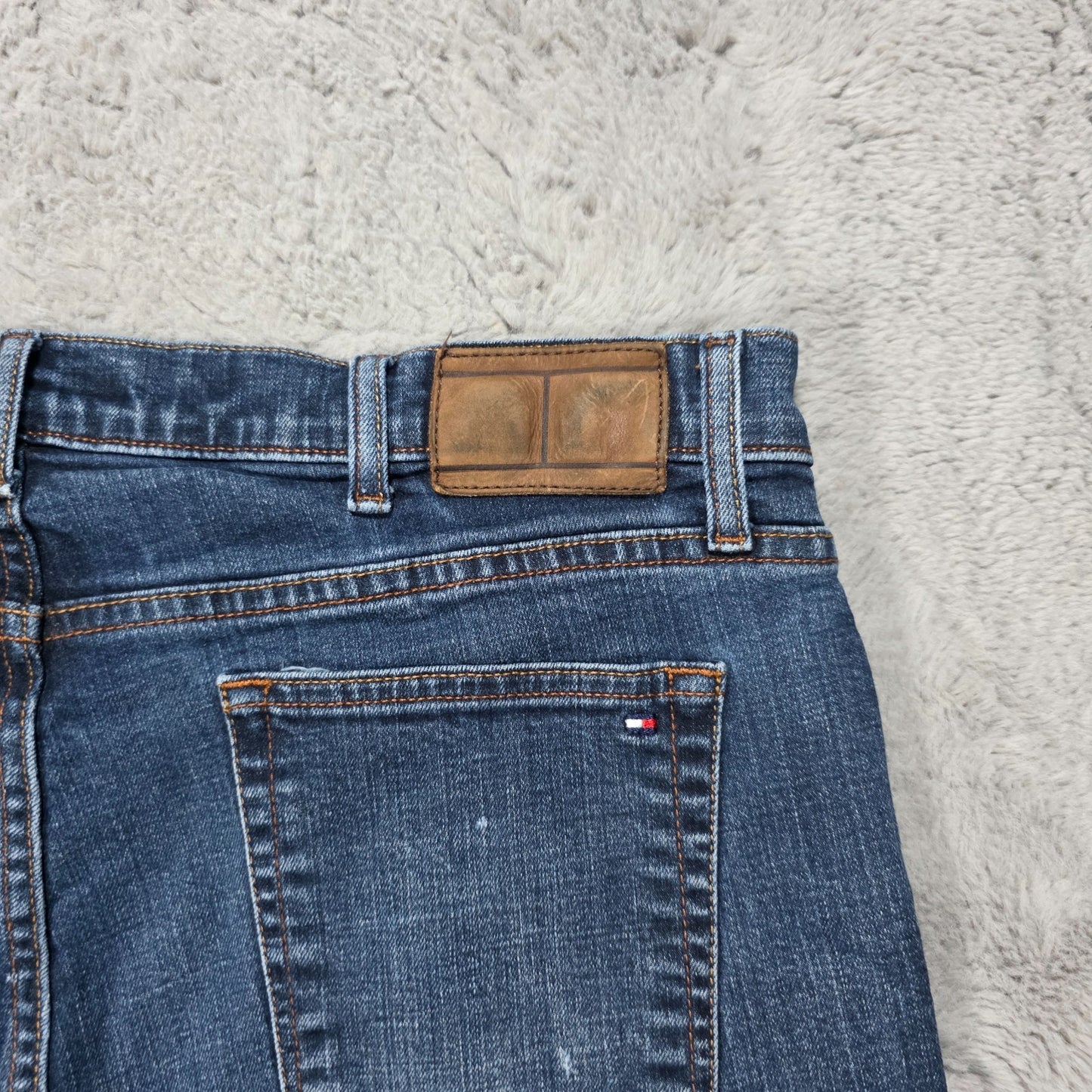 Tommy Hilfiger Slim Blue Denim Jeans W38 L32 Made in Mexico