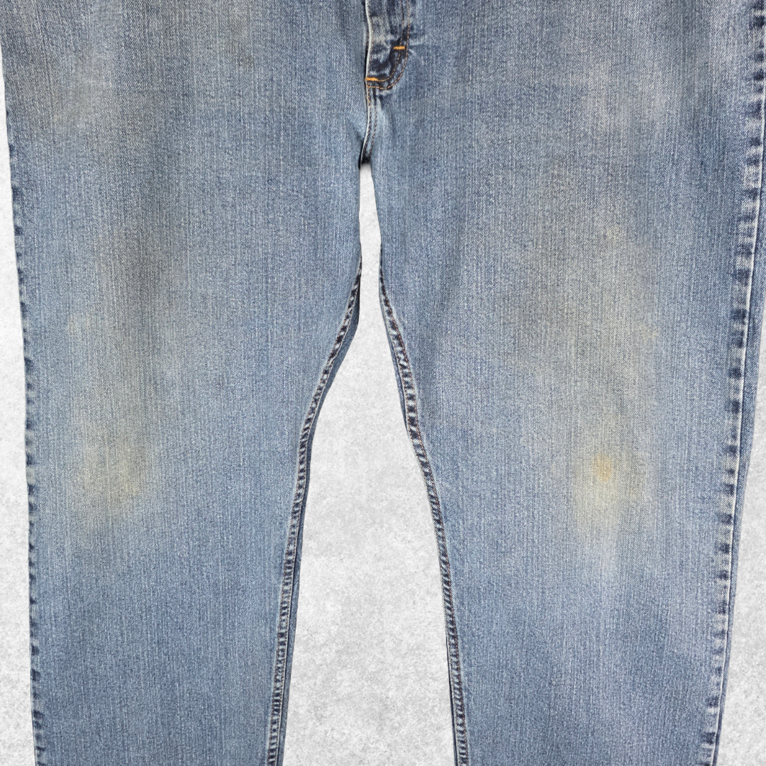 Wrangler Men’s Jeans W42 L31 Blue Relaxed Fit Elastic Waist Stretch Denim
