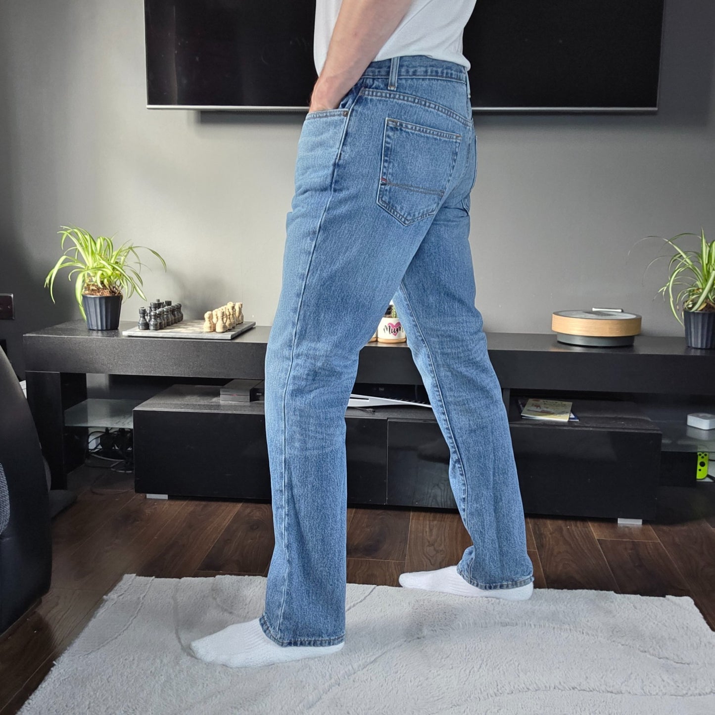 Vintage Y2K Tommy Hilfiger Straight Leg Jeans W34 L32 (Measure W36) Blue