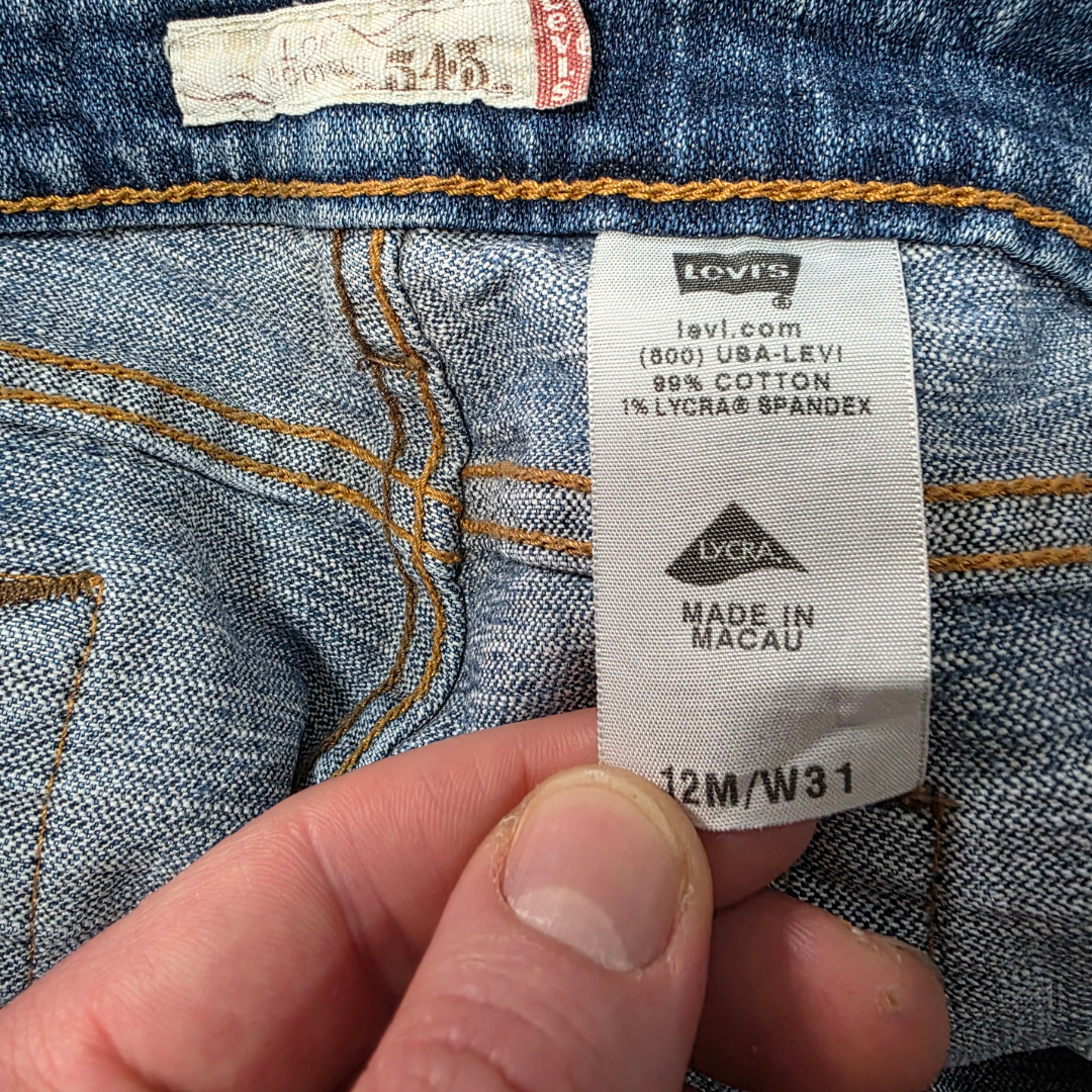 Levi’s 545 Low Bootcut Jeans W33 L32 Blue Stretch Women’s 12M Y2K