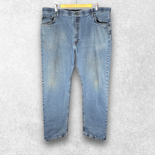 Wrangler Men’s Jeans W42 L31 Blue Relaxed Fit Elastic Waist Stretch Denim