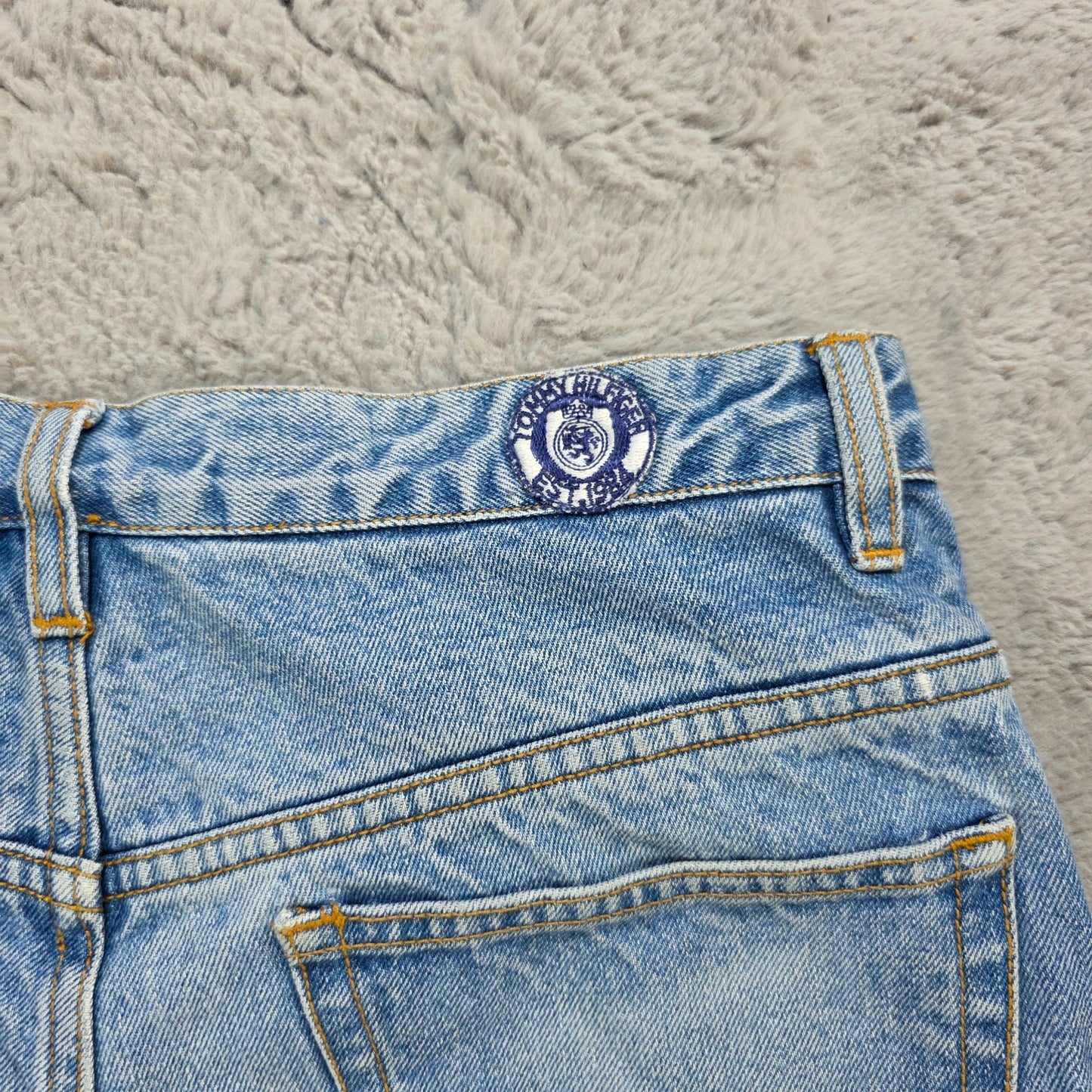 Tommy Hilfiger Vintage Y2K Blue Denim Jeans W32 L34 Made in Macau 100% Cotton