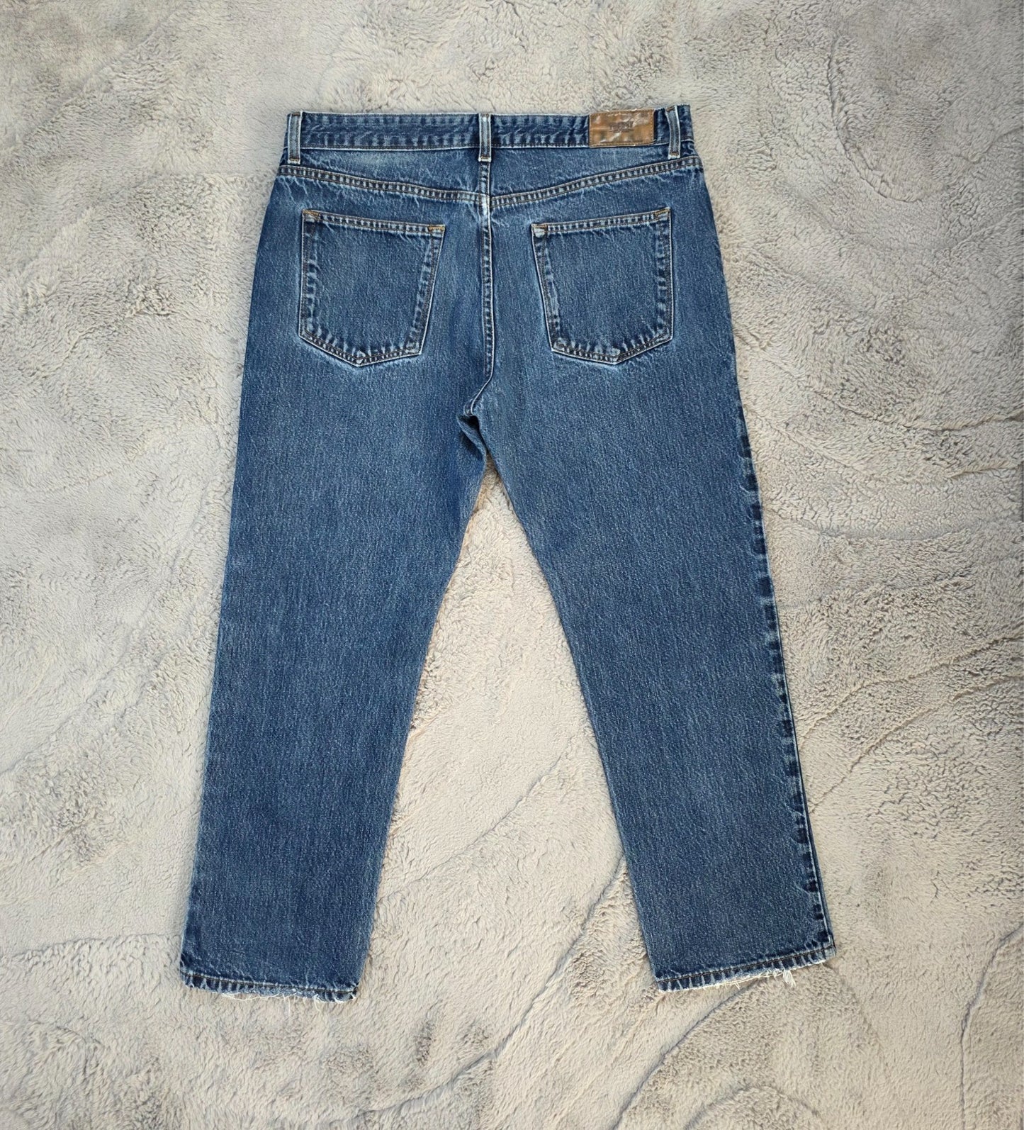 Tommy Hilfiger Straight Leg Jeans W35 L30 Blue Denim Made in Mexico
