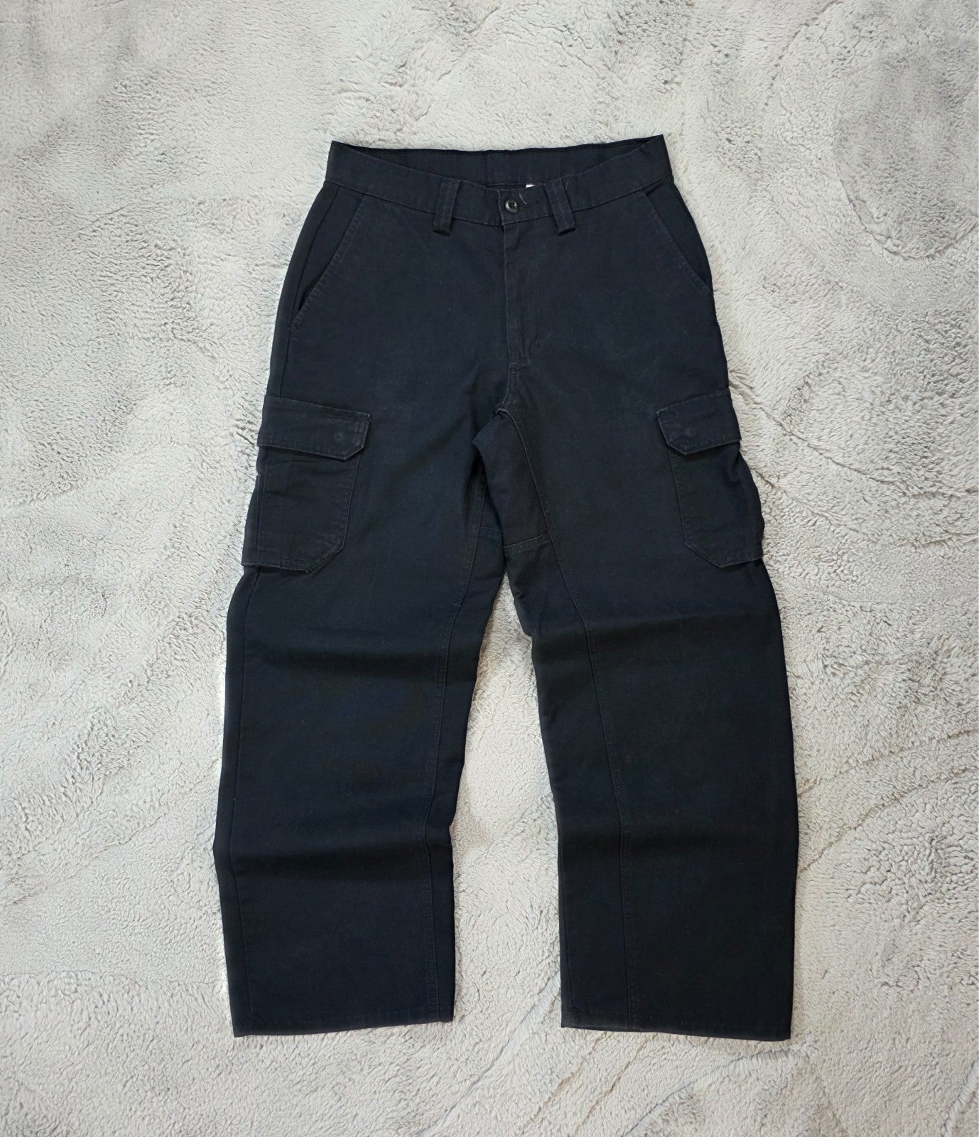 Wrangler Workwear Cargo Trousers Black Straight Fit Men’s W30 L32 (Inseam 29")