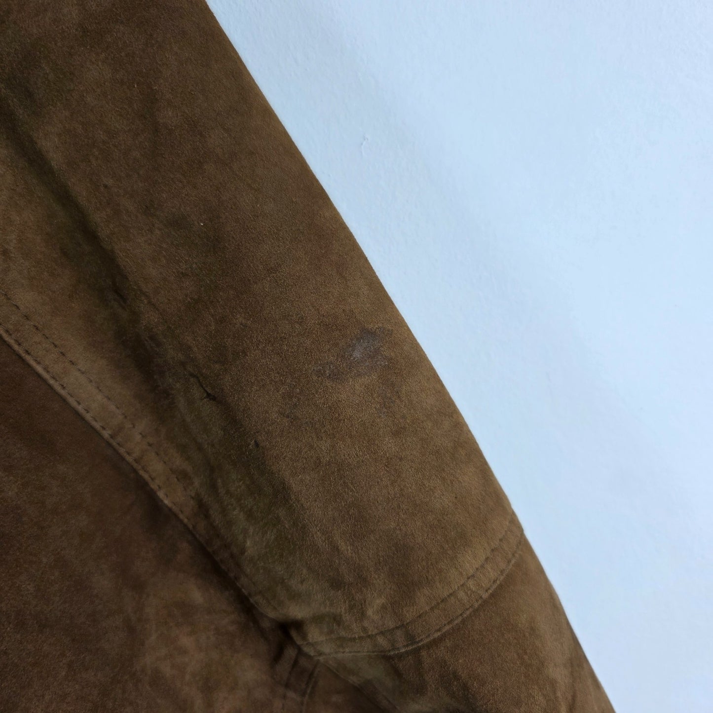 Vintage Rover & Lakes Suede Bomber Jacket Brown Mens L Germany Leather