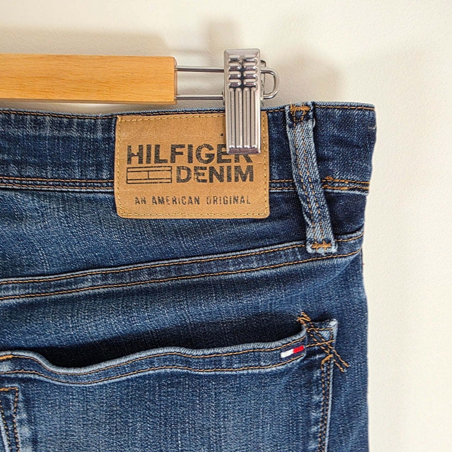 Tommy Hilfiger Denim Jeans W34 L33 (Tag W32 L32) Blue Slim Tapered Stretch Men's
