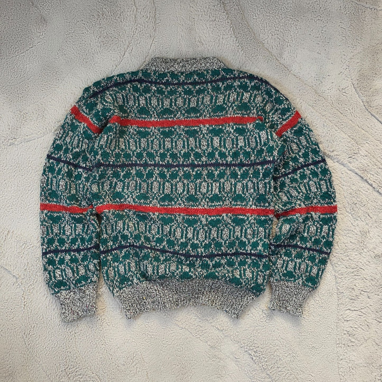 Vintage Boundary Waters Patterned Knit Sweater – Men’s Large
